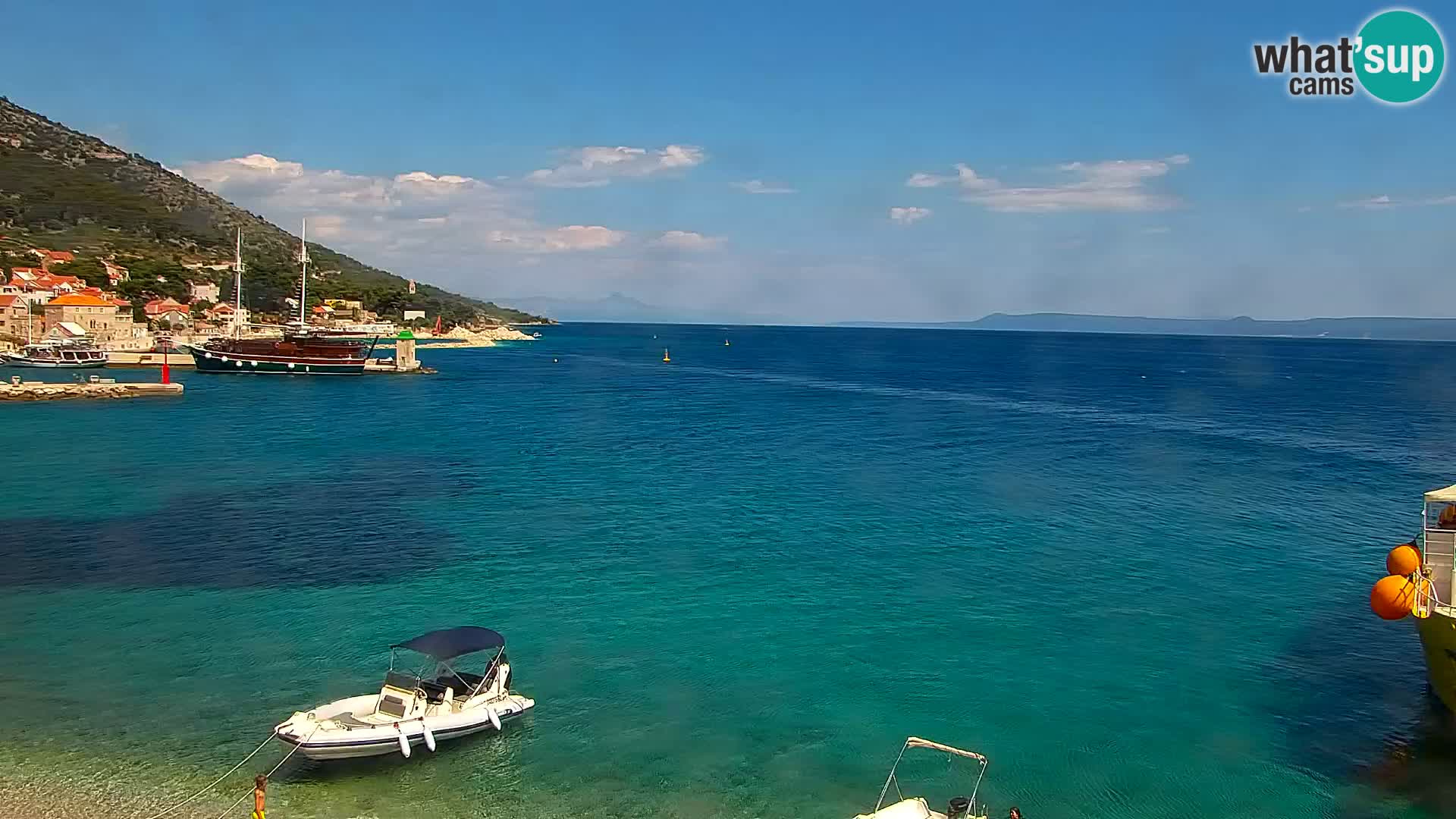 Webcam Bol centre-ville & marina – Vue en direct depuis Bol, île de Brač