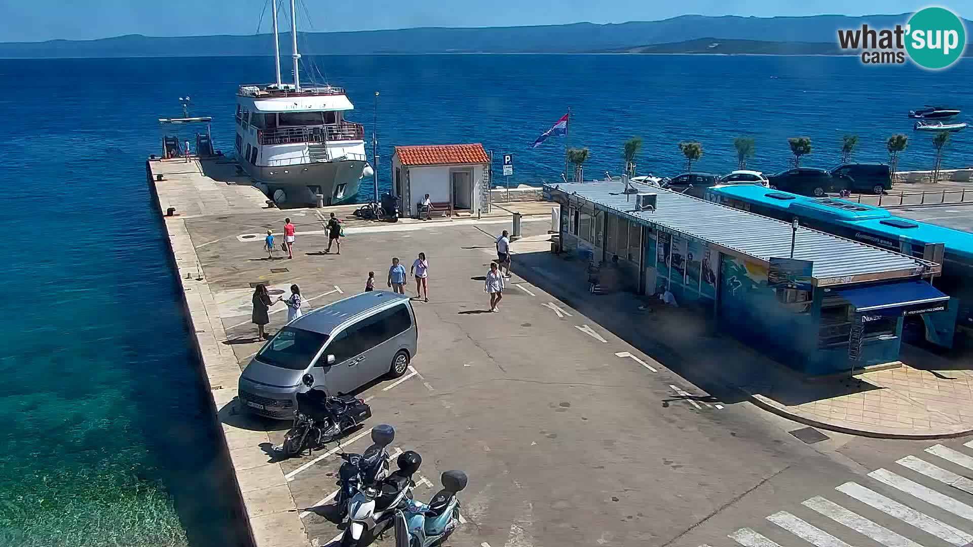 Webcam Bol Hafen & Ortszentrum – Liveblick aus Bol auf der Insel Brač