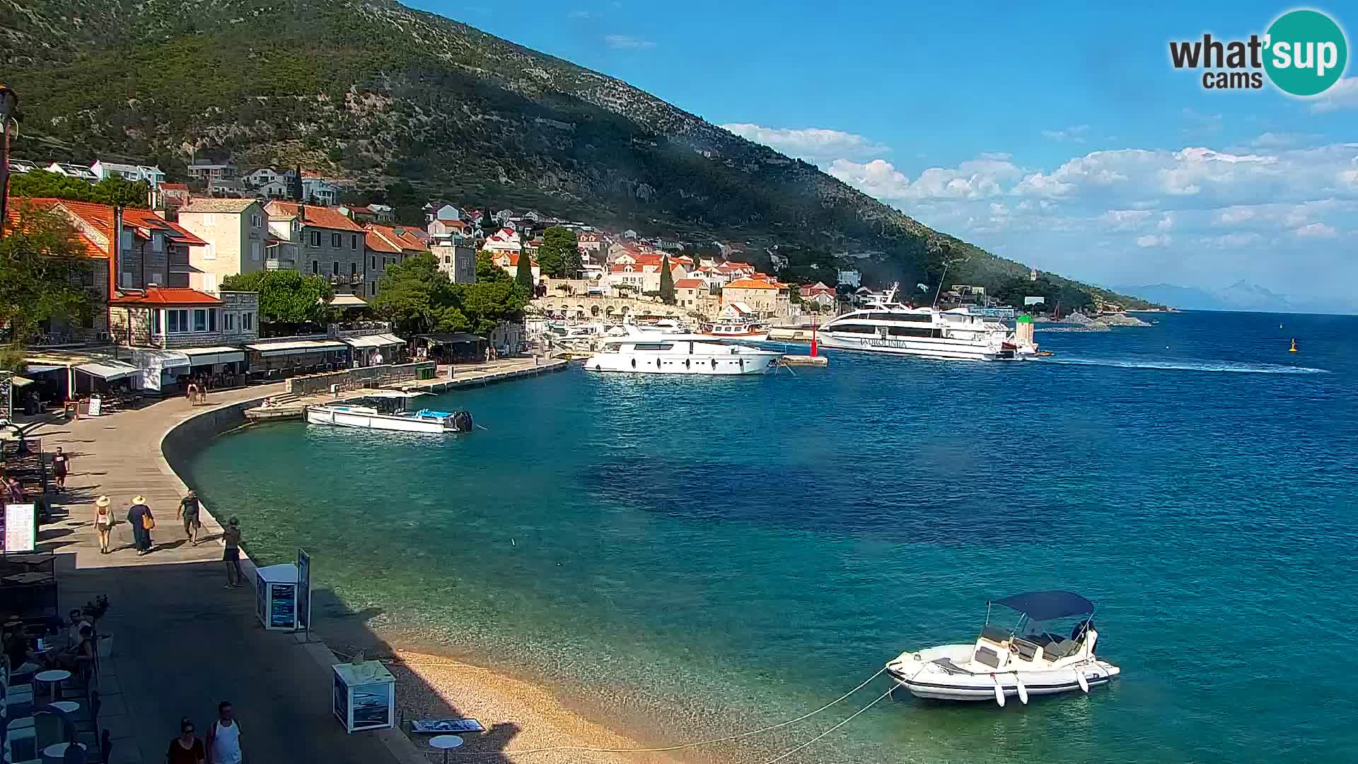 Webcam Bol Centre-Ville & Marina – Vue en direct depuis Bol, île de Brač