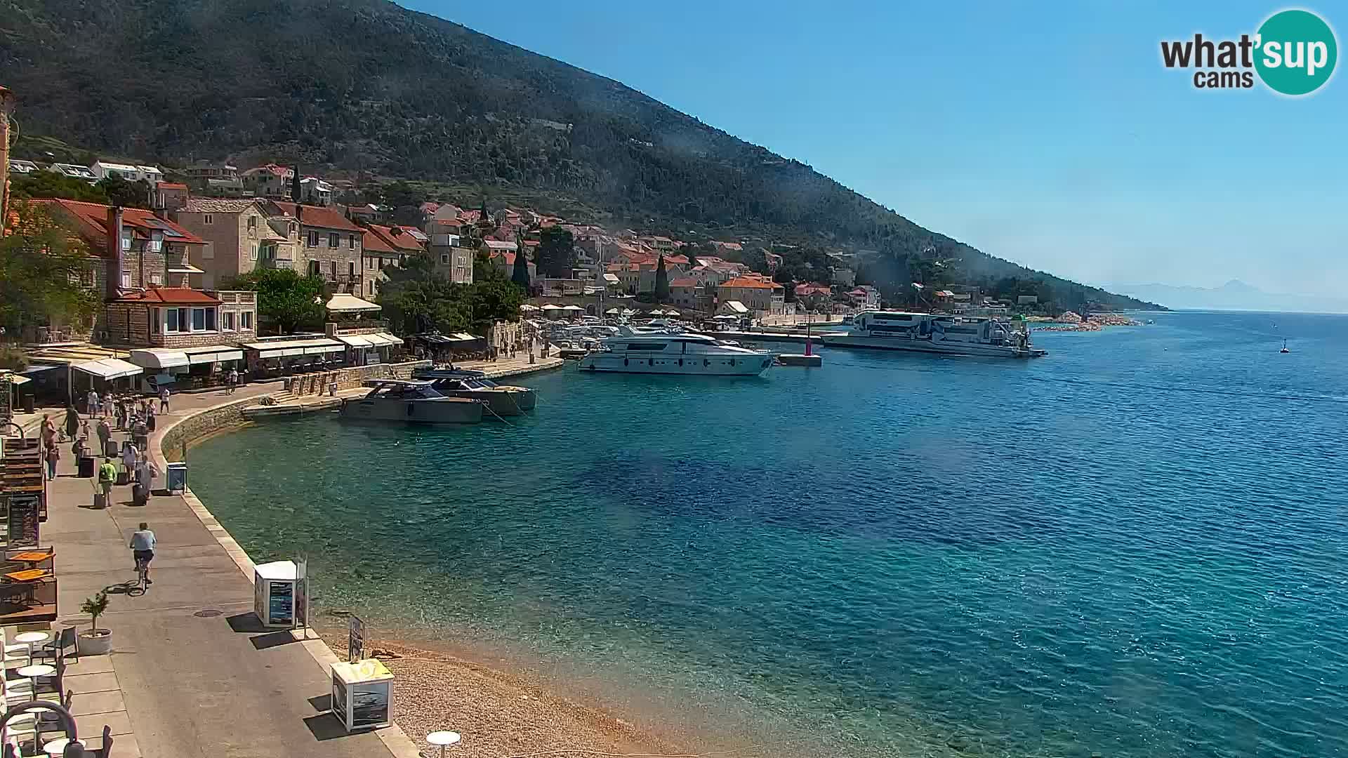 Webcam Bol centre-ville & marina – Vue en direct depuis Bol, île de Brač