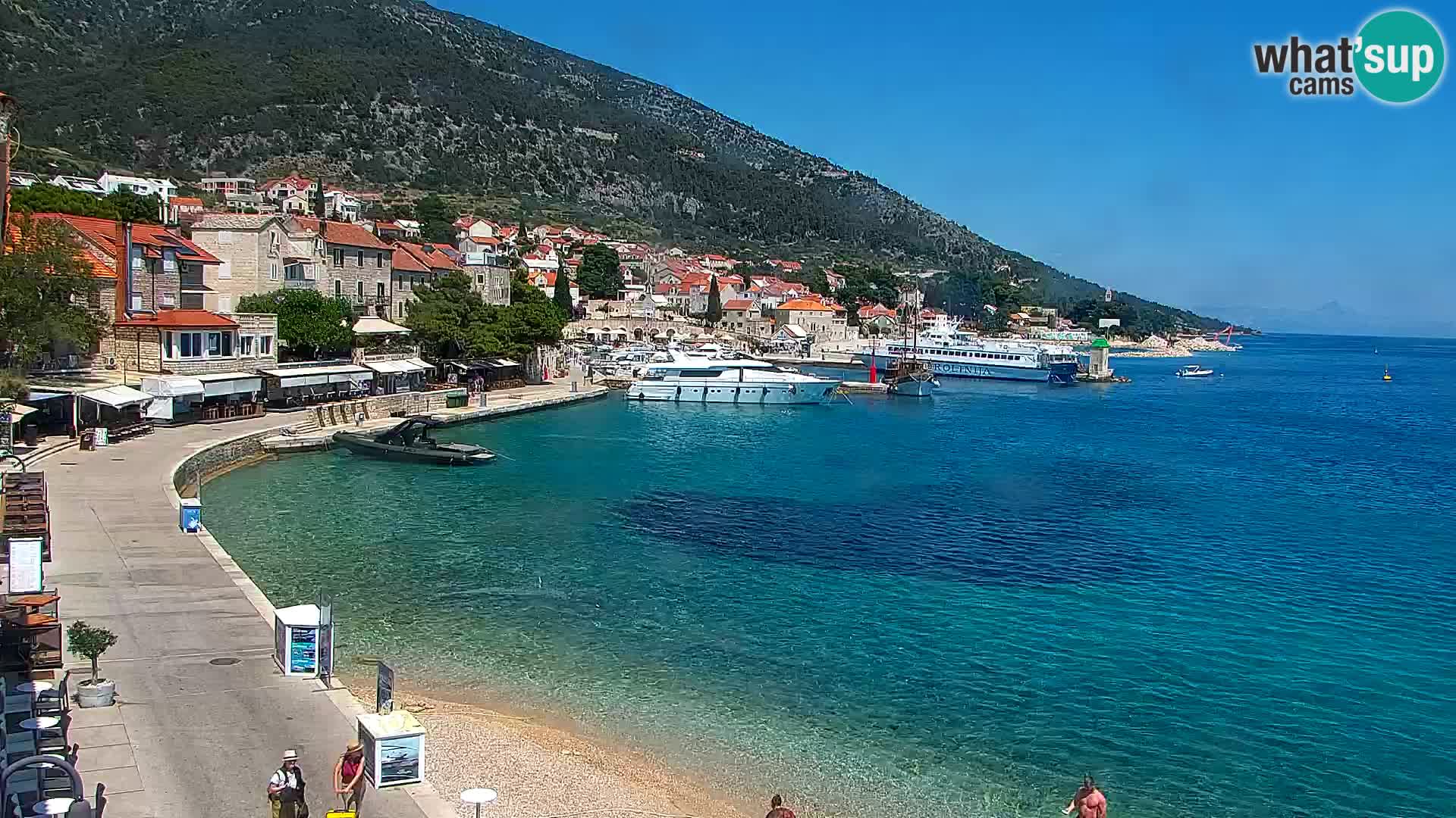 Webcam Bol Hafen & Ortszentrum – Liveblick aus Bol auf der Insel Brač