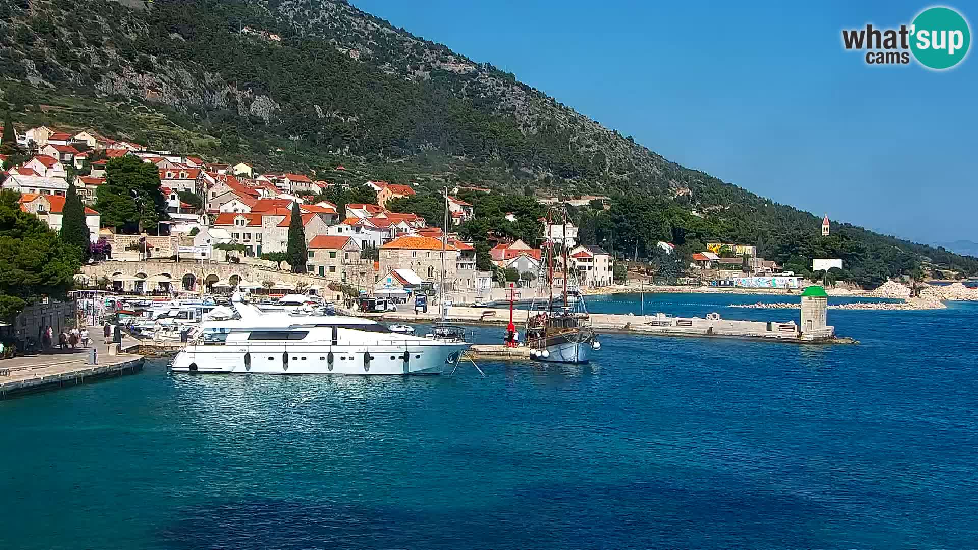 Webcam Bol Centre-Ville & Marina – Vue en direct depuis Bol, île de Brač