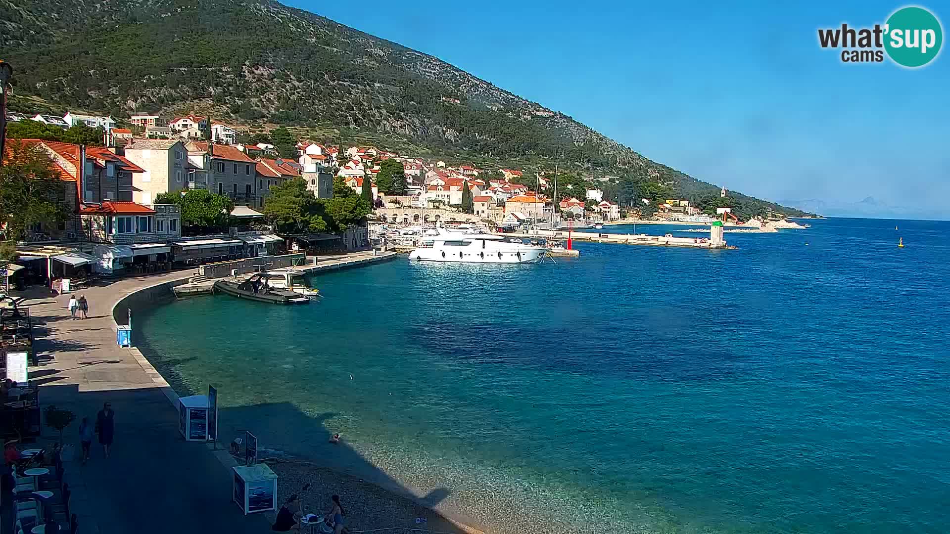 Spletna kamera Bol – Center mesta in marina v živo