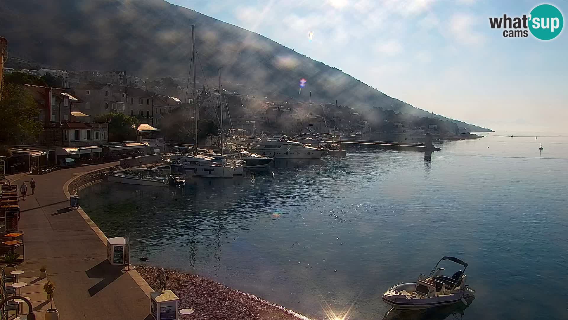 Webcam Bol Centre-Ville & Marina – Vue en direct depuis Bol, île de Brač