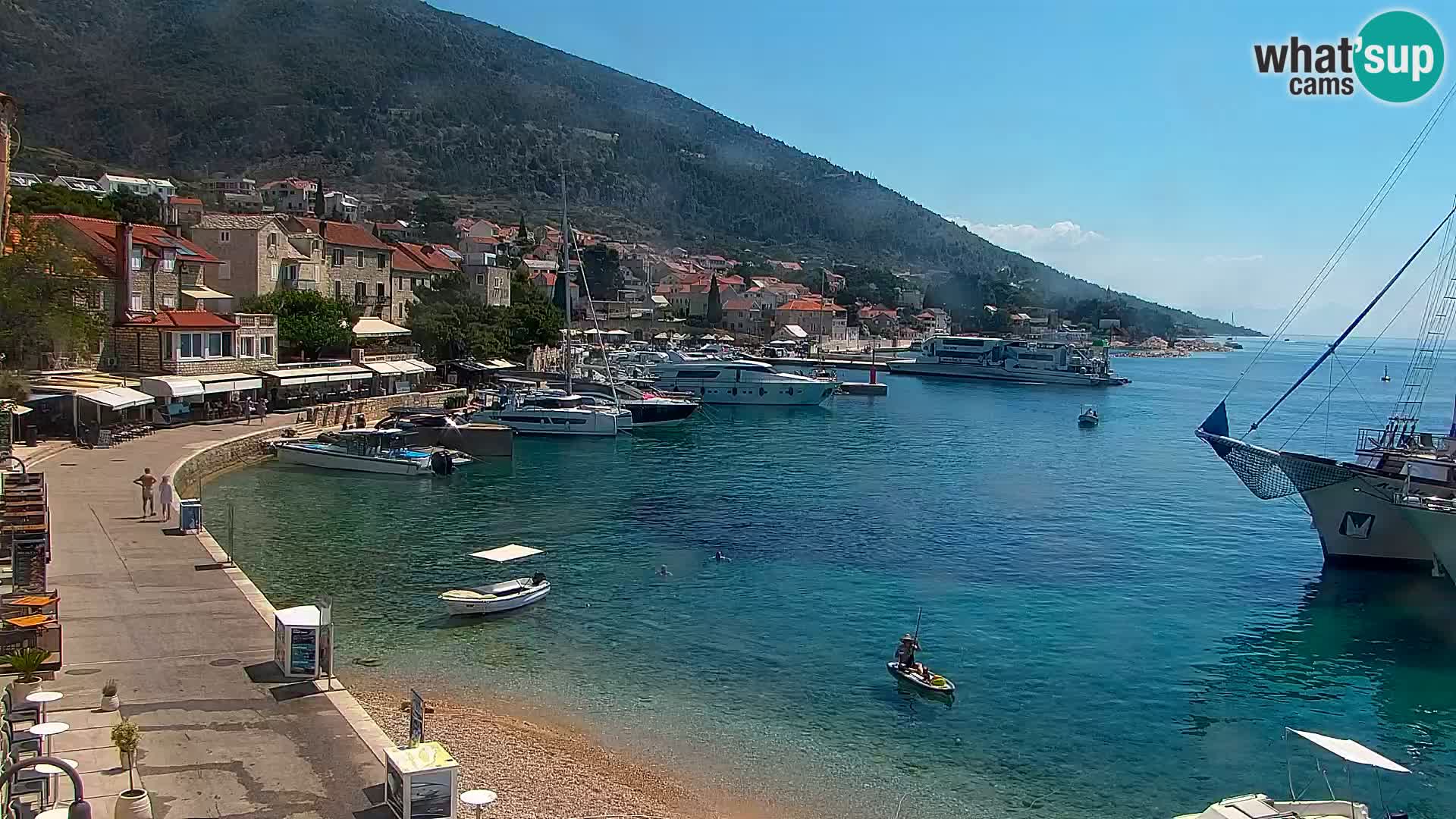Spletna kamera Bol – Center mesta in marina v živo