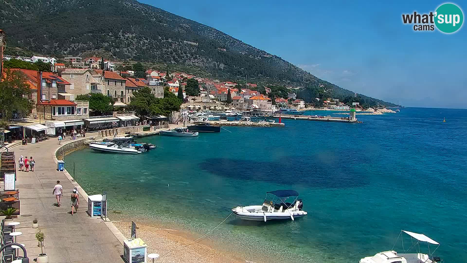 Webcam Bol Centre-Ville & Marina – Vue en direct depuis Bol, île de Brač