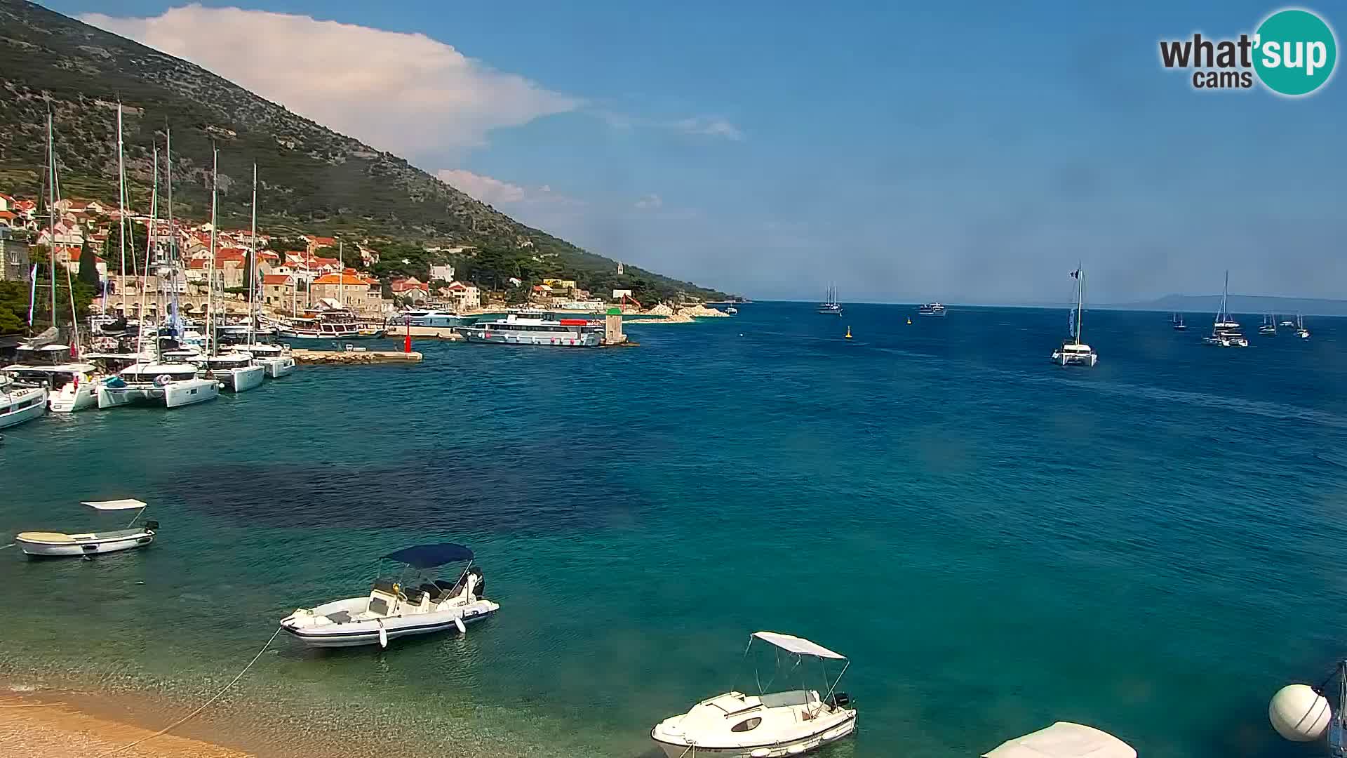 Webcam Bol Centre-Ville & Marina – Vue en direct depuis Bol, île de Brač