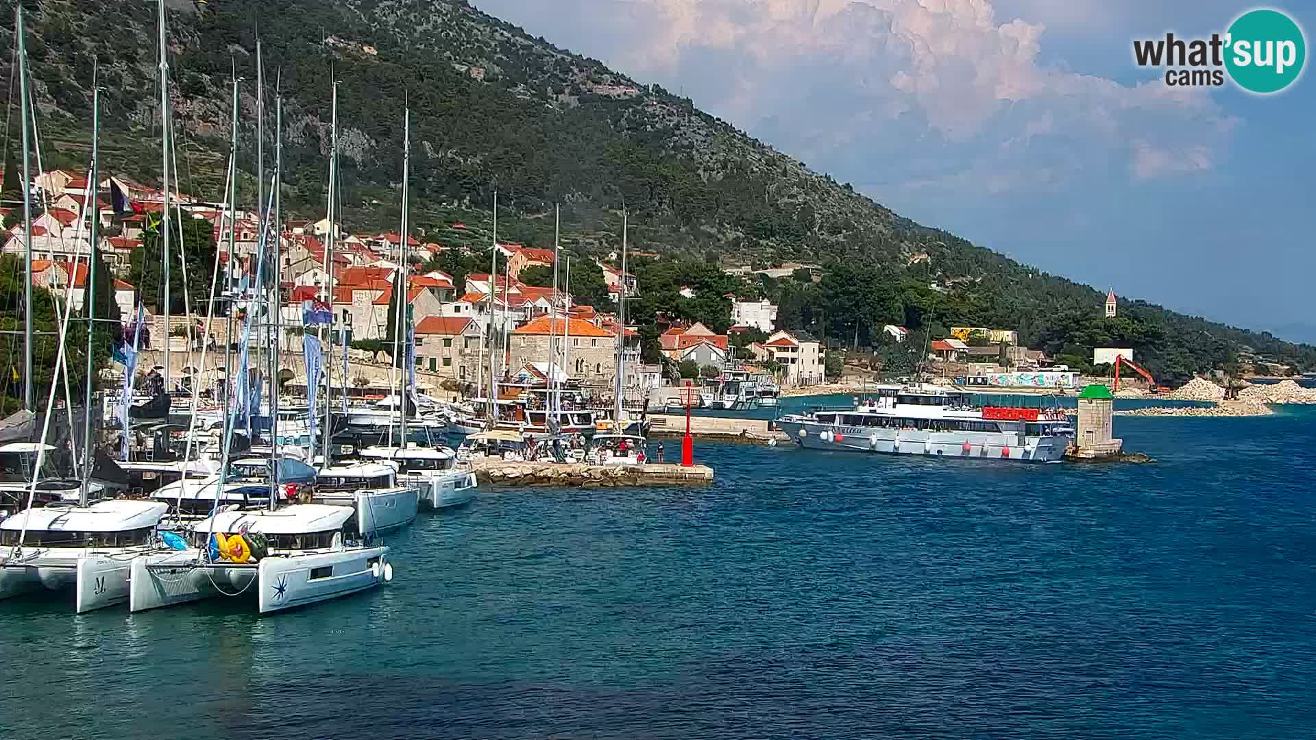 Webcam Bol centre-ville & marina – Vue en direct depuis Bol, île de Brač