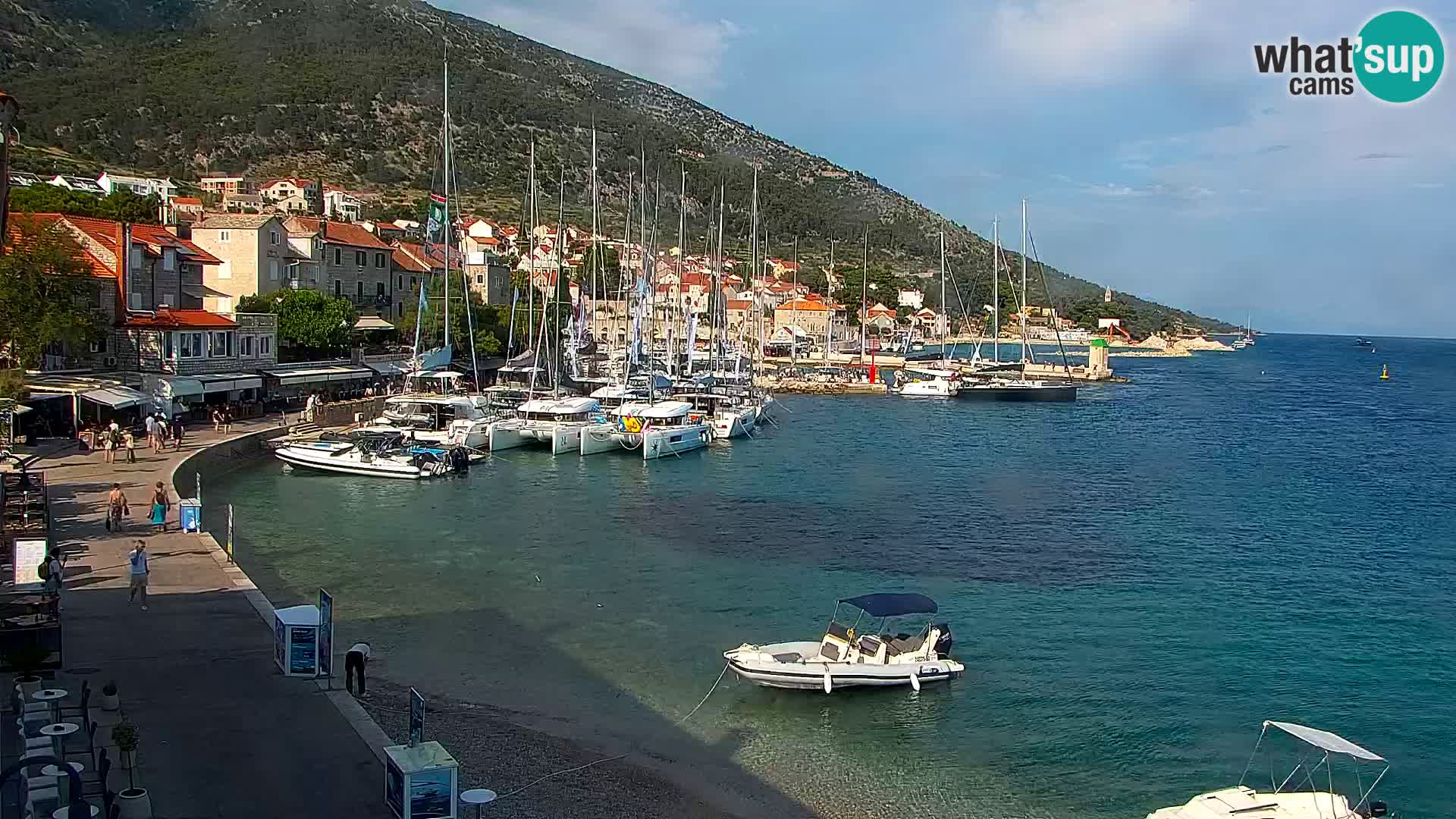 Webcam Bol centre-ville & marina – Vue en direct depuis Bol, île de Brač