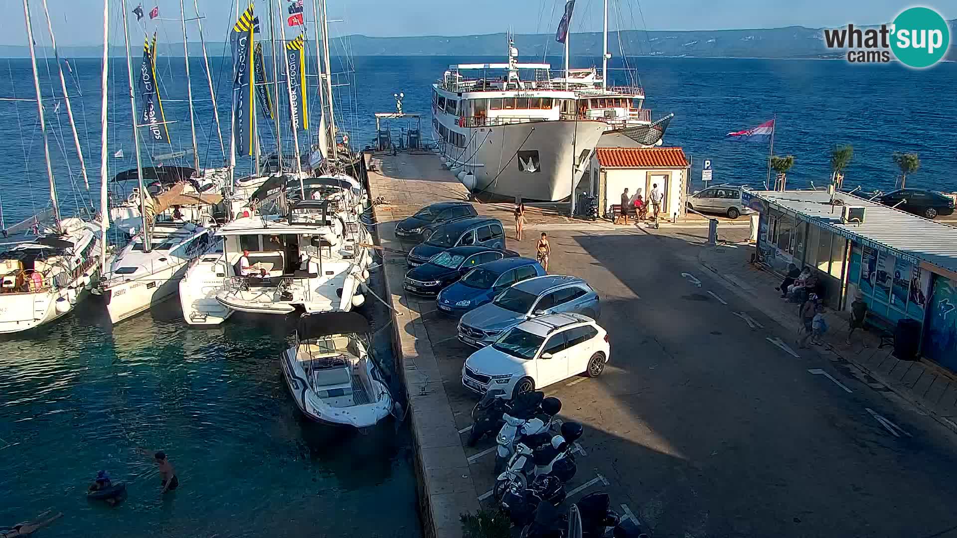 Webcam Bol centre-ville & marina – Vue en direct depuis Bol, île de Brač