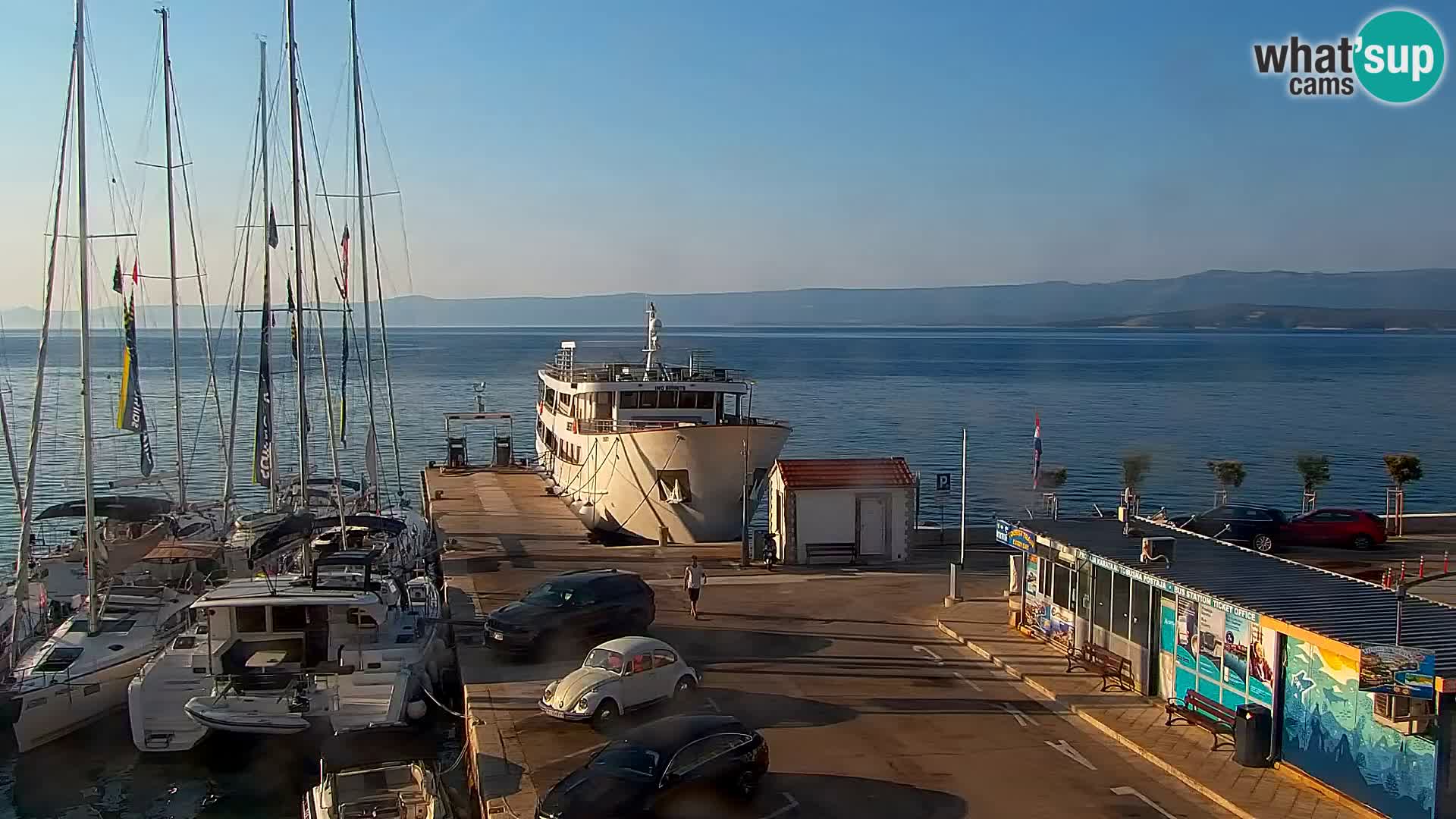 Webcam Bol Centre-Ville & Marina – Vue en direct depuis Bol, île de Brač