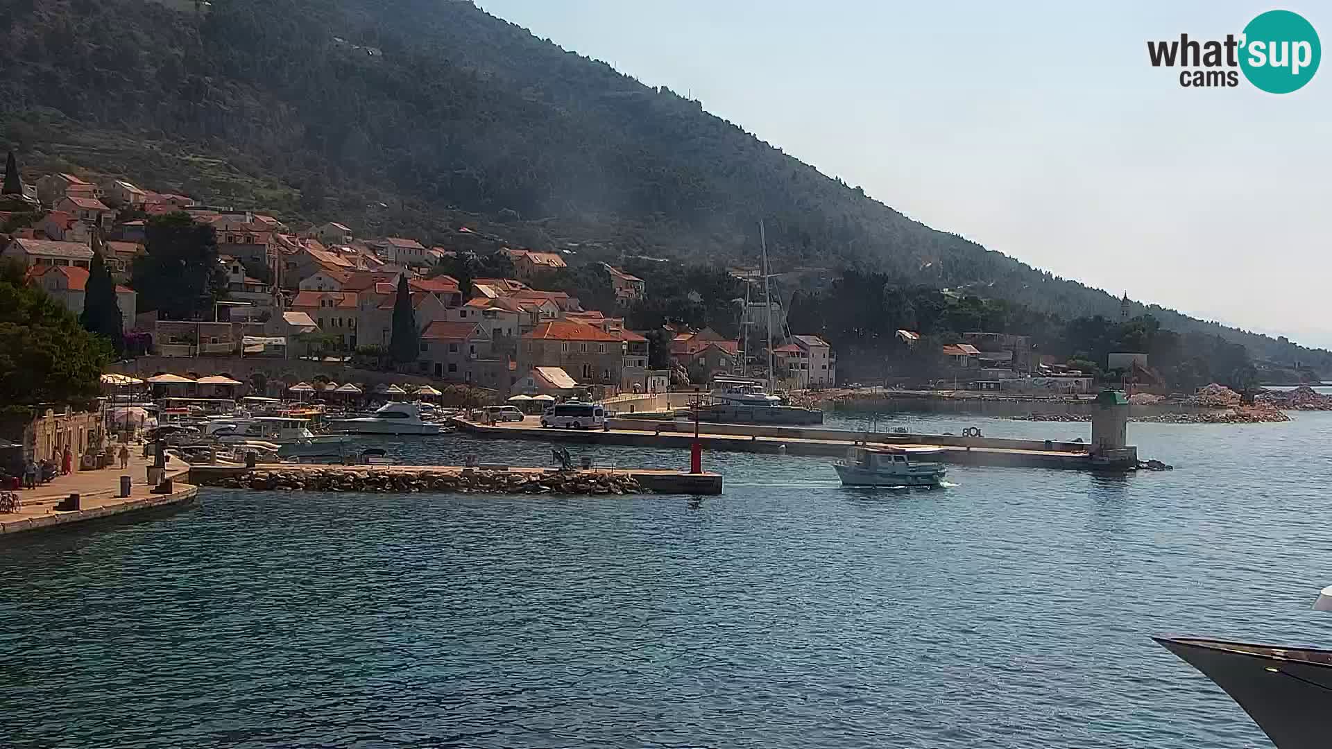 Webcam Bol centre-ville & marina – Vue en direct depuis Bol, île de Brač