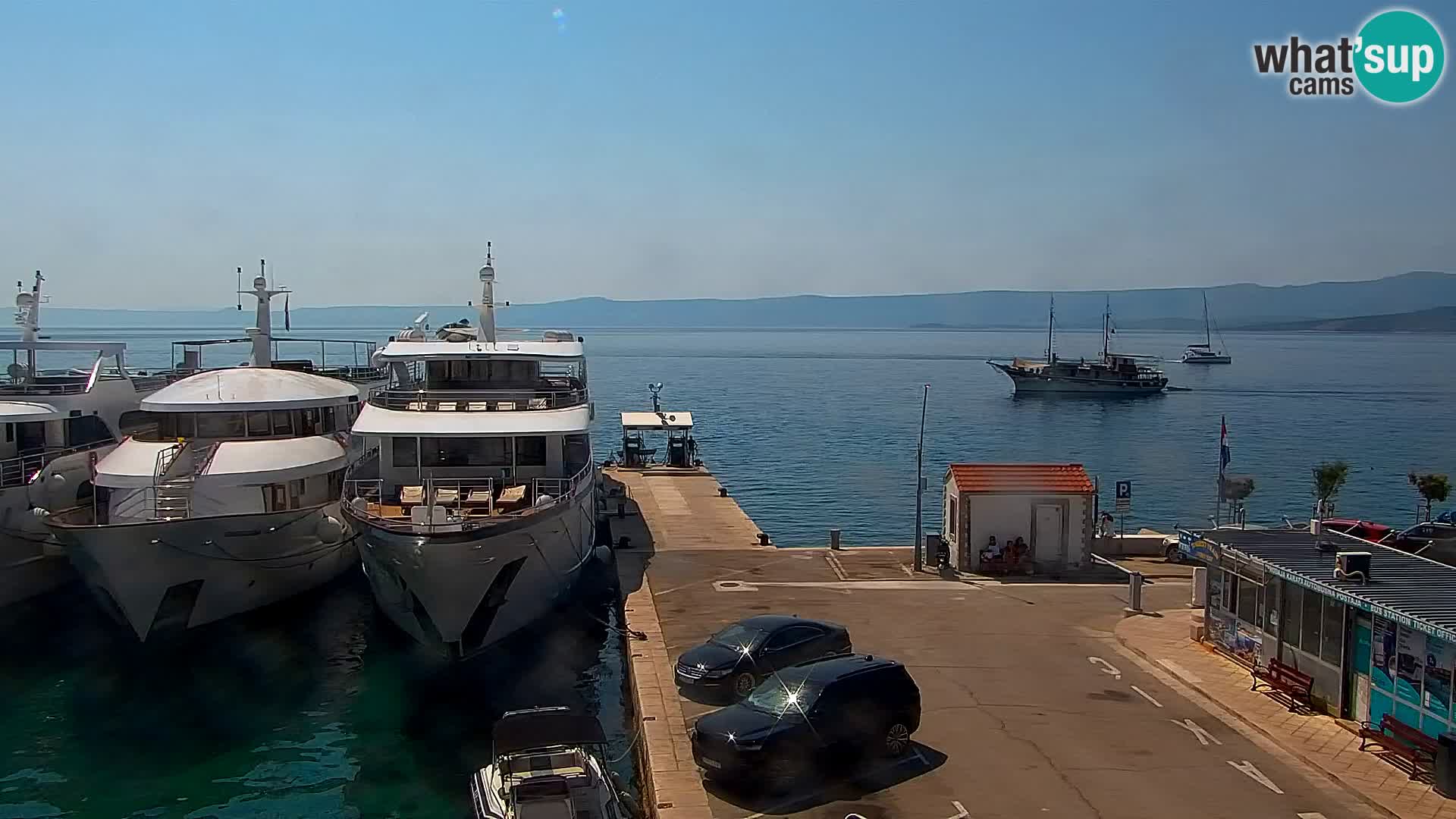 Webcam Bol centre-ville & marina – Vue en direct depuis Bol, île de Brač