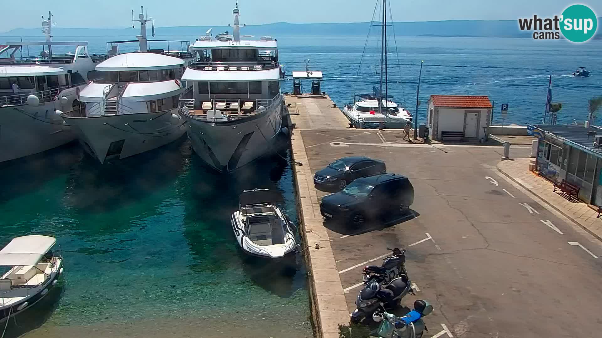 Webcam Bol centre-ville & marina – Vue en direct depuis Bol, île de Brač
