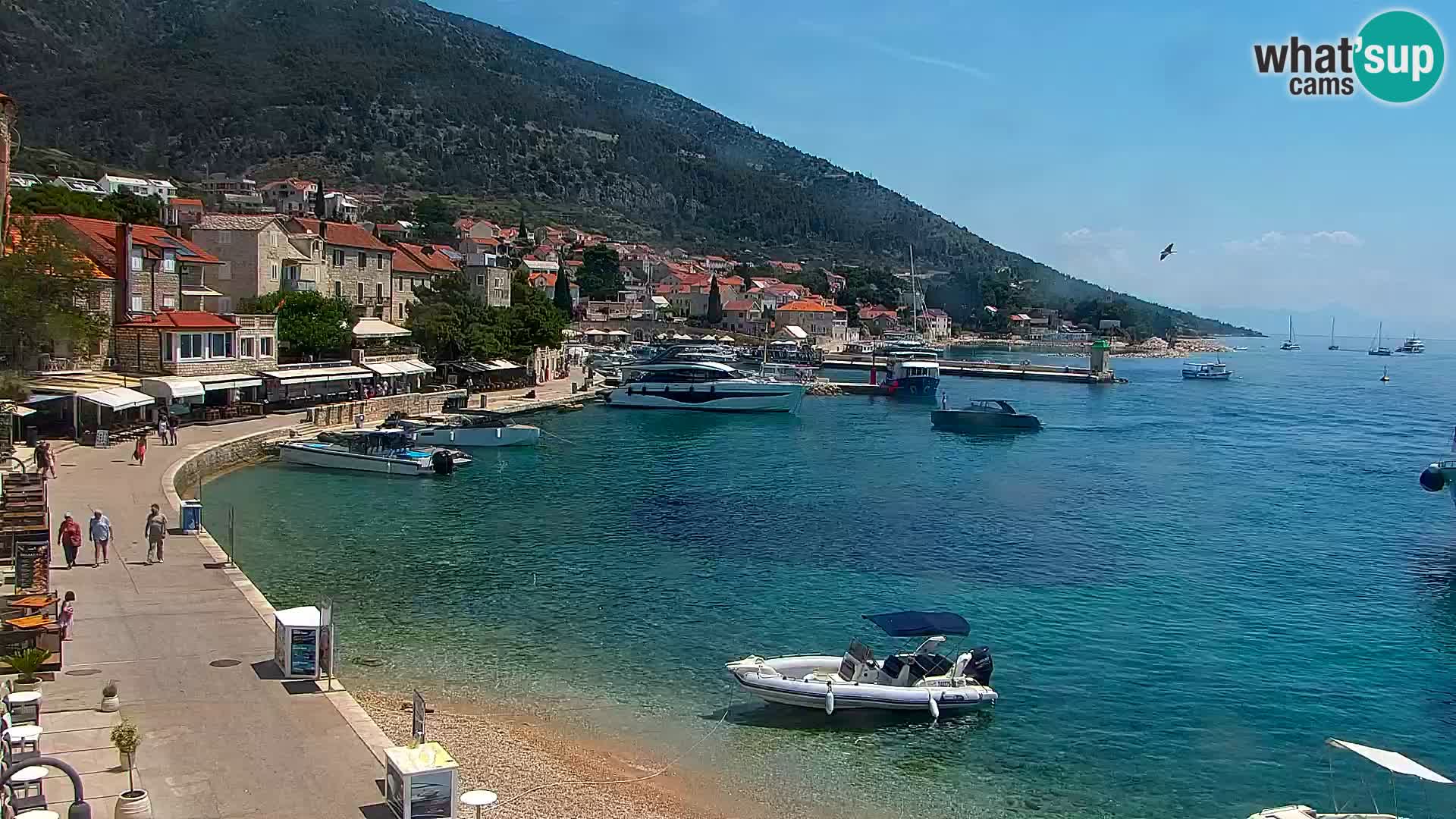 Webcam Bol centre-ville & marina – Vue en direct depuis Bol, île de Brač