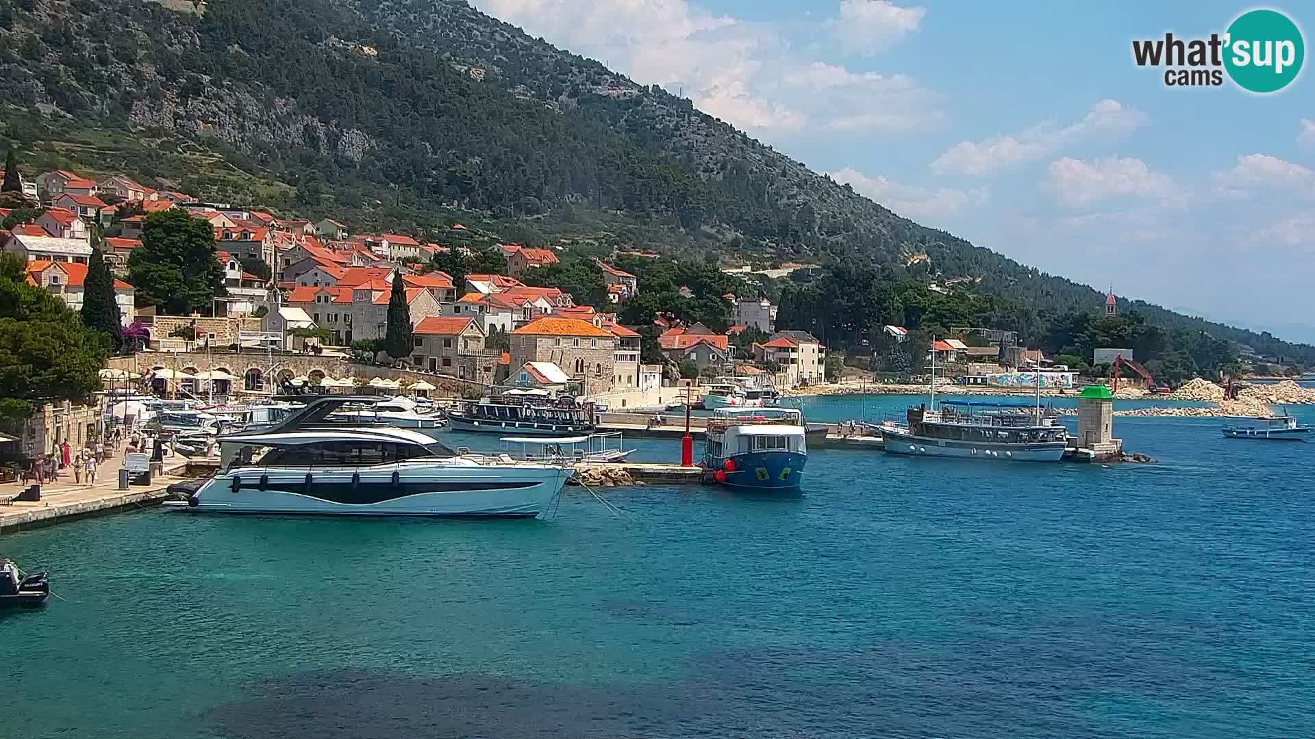 Webcam Bol Centre-Ville & Marina – Vue en direct depuis Bol, île de Brač