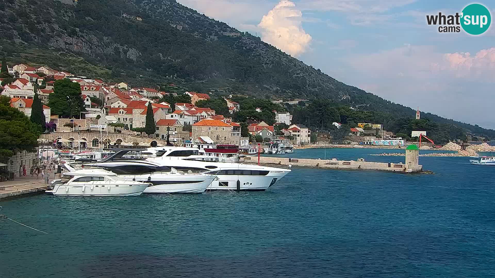 Webcam Bol centre-ville & marina – Vue en direct depuis Bol, île de Brač