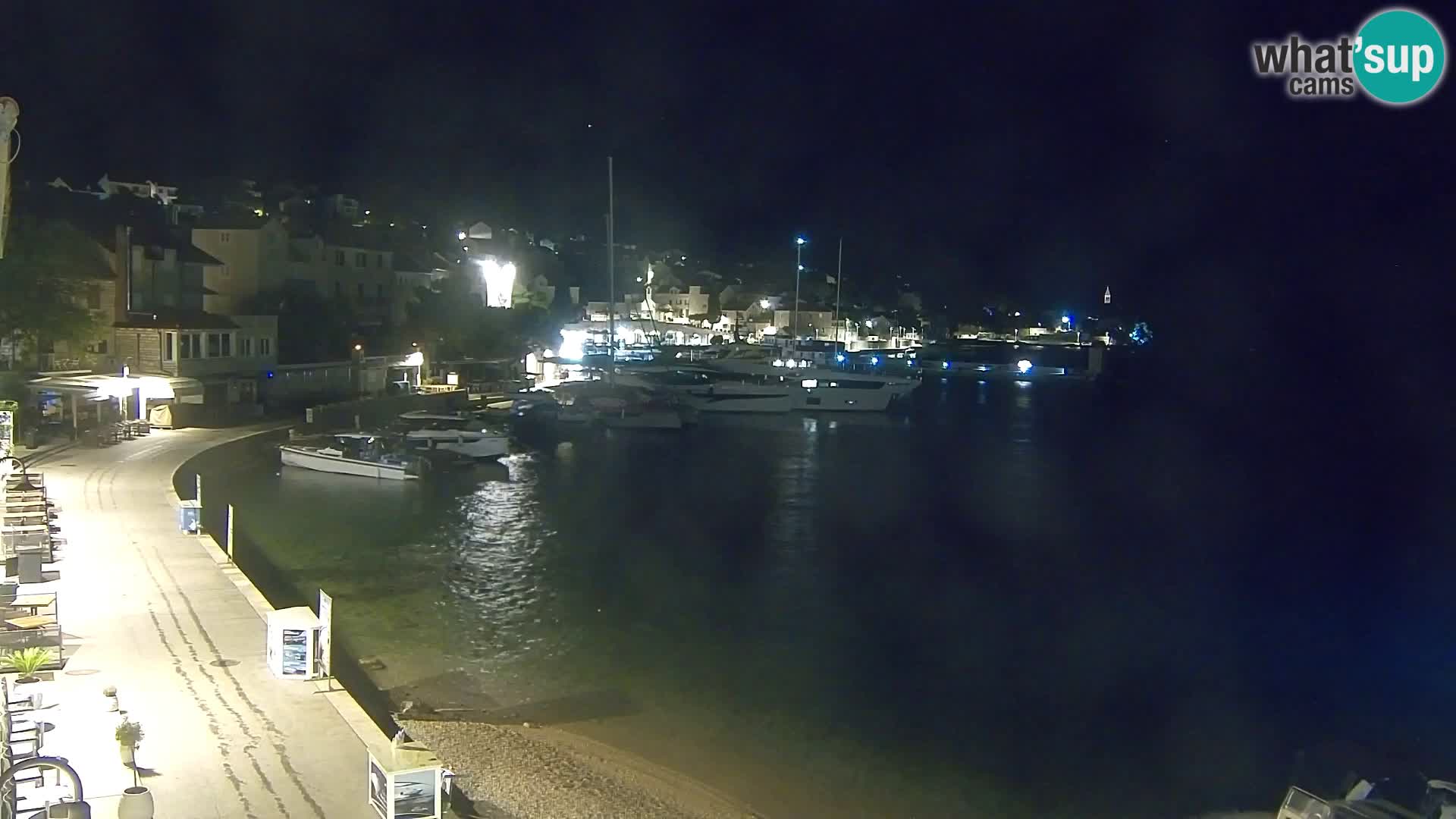 Spletna kamera Bol – Center mesta in marina v živo