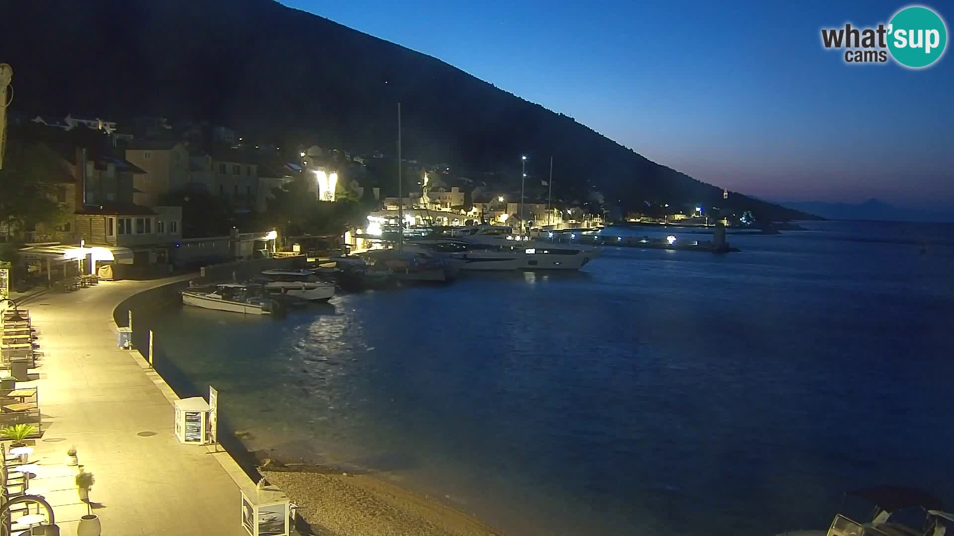 Webcam Bol Centre-Ville & Marina – Vue en direct depuis Bol, île de Brač