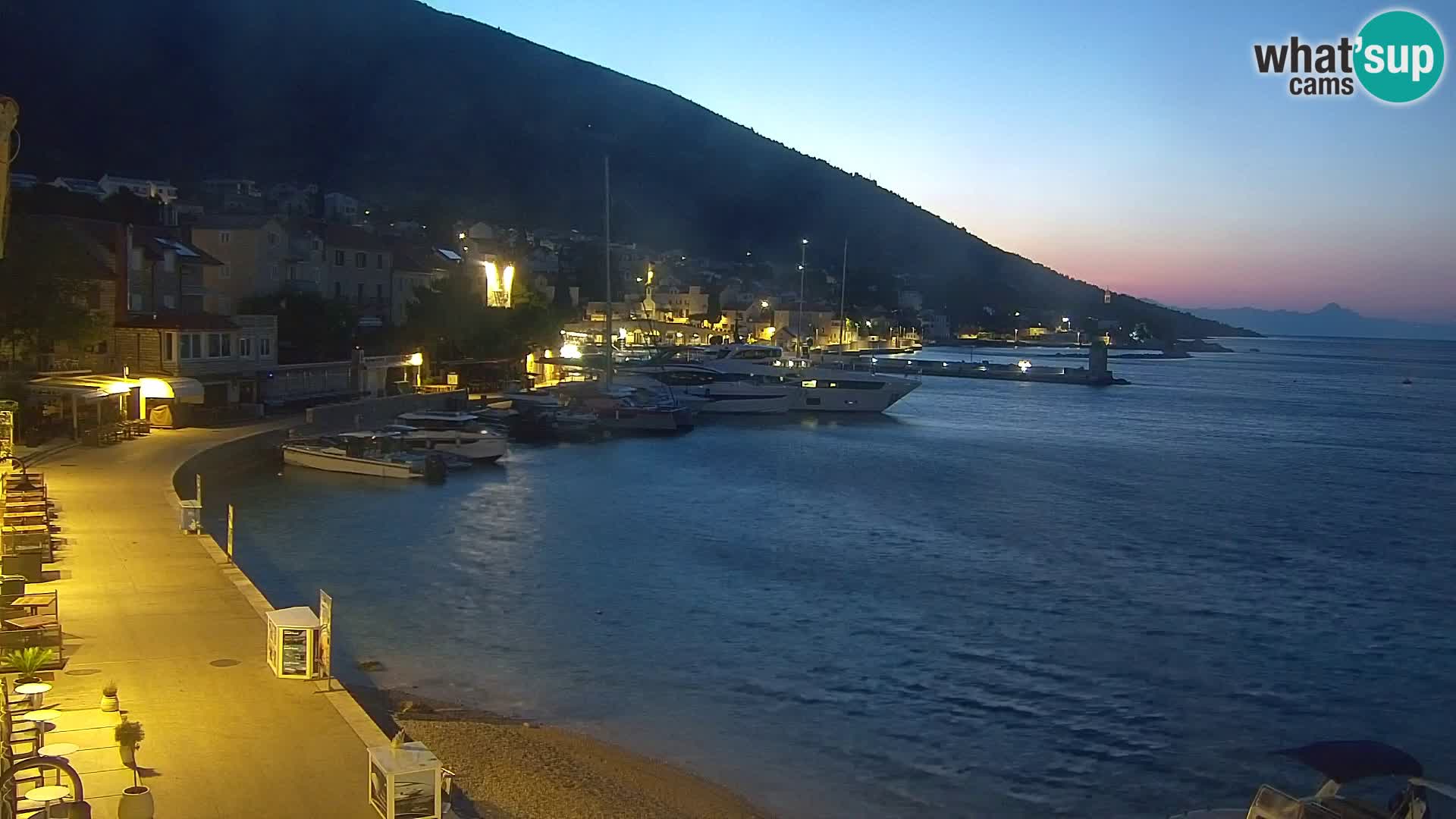 Webcam Bol centre-ville & marina – Vue en direct depuis Bol, île de Brač