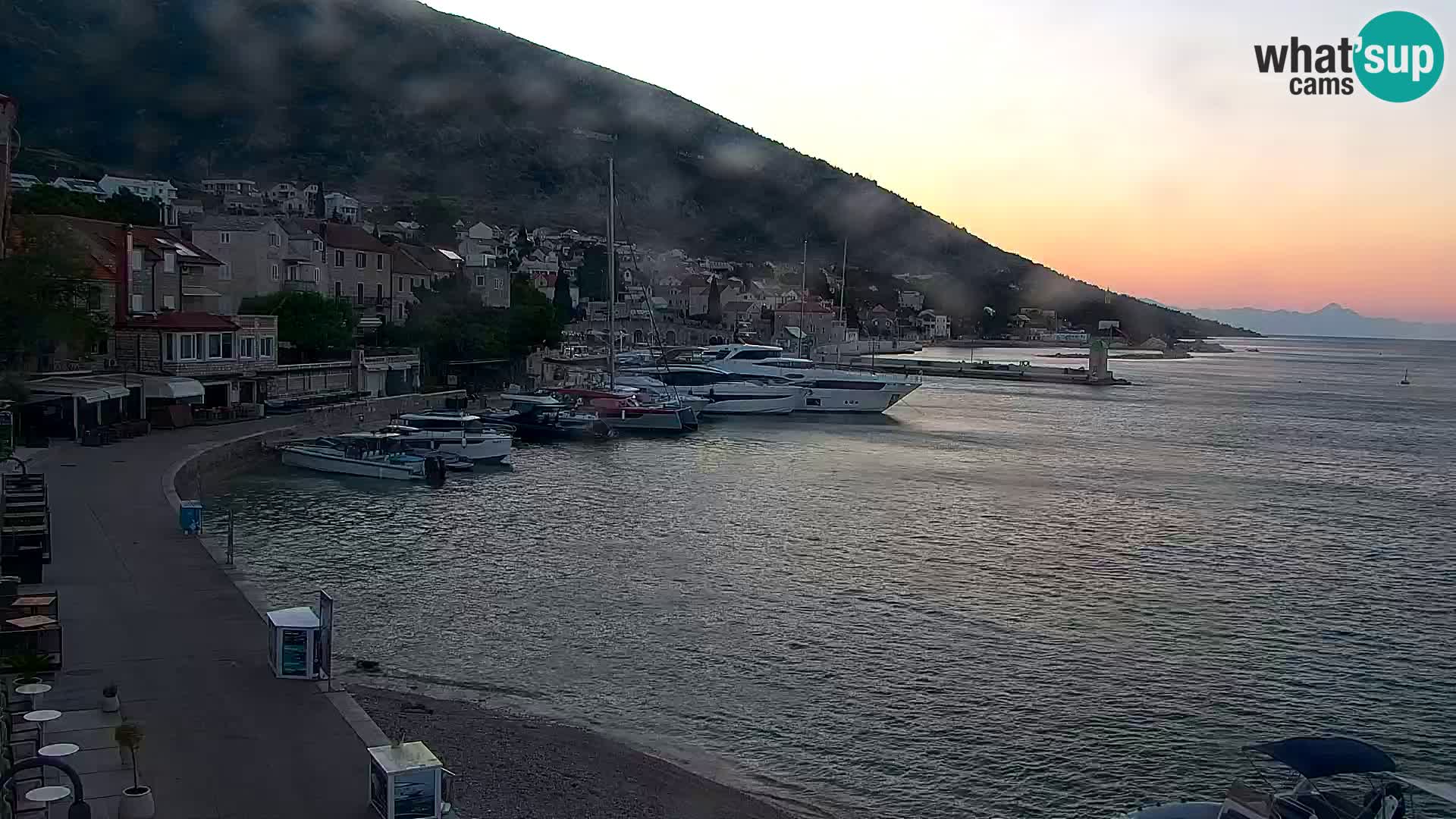 Webcam Bol centre-ville & marina – Vue en direct depuis Bol, île de Brač