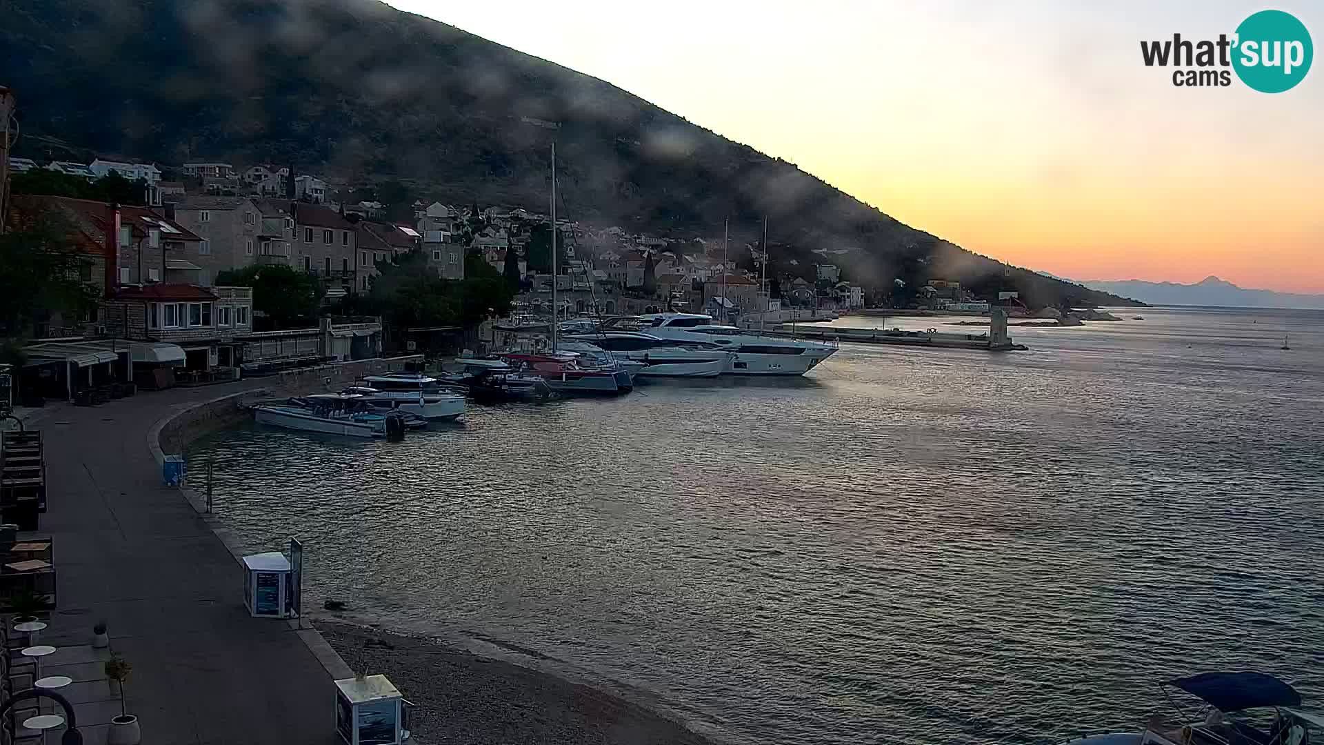 Webcam Bol centre-ville & marina – Vue en direct depuis Bol, île de Brač