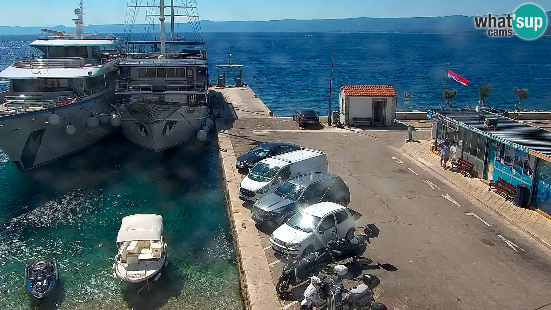 Webcam Bol centre-ville & marina – Vue en direct depuis Bol, île de Brač
