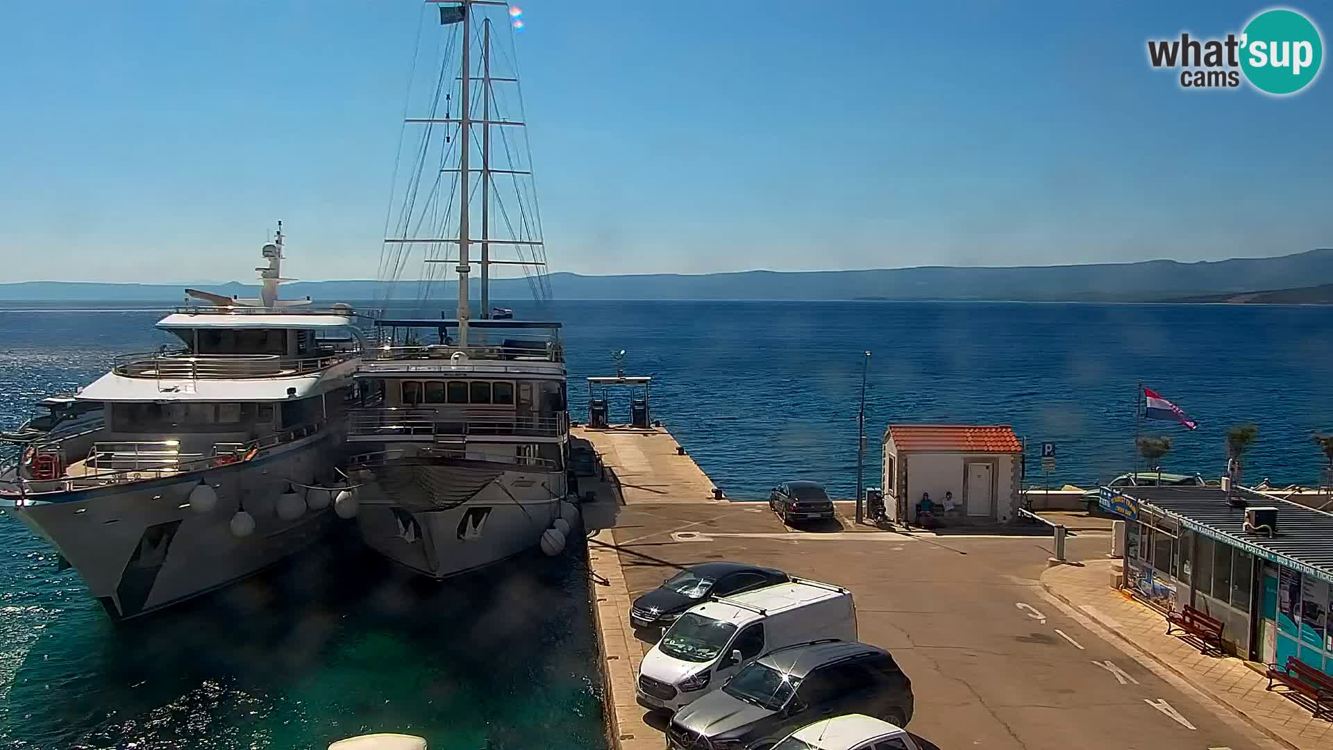 Webcam Bol Hafen & Ortszentrum – Liveblick aus Bol auf der Insel Brač