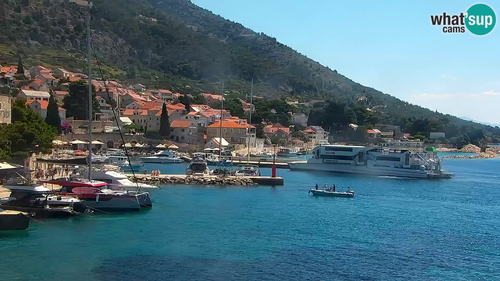 Webcam Bol centre-ville & marina – Vue en direct depuis Bol, île de Brač