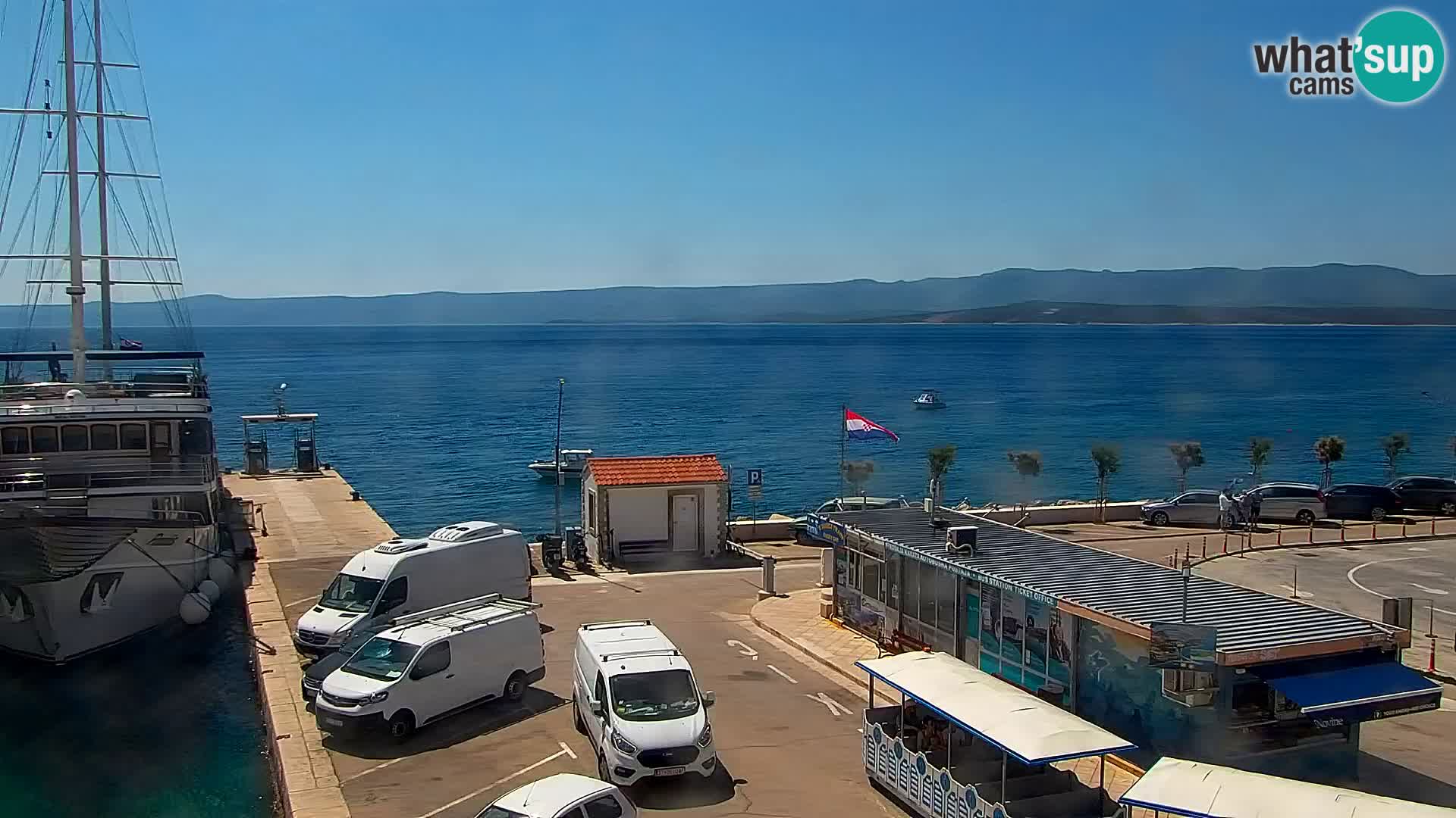 Webcam Bol Centre-Ville & Marina – Vue en direct depuis Bol, île de Brač