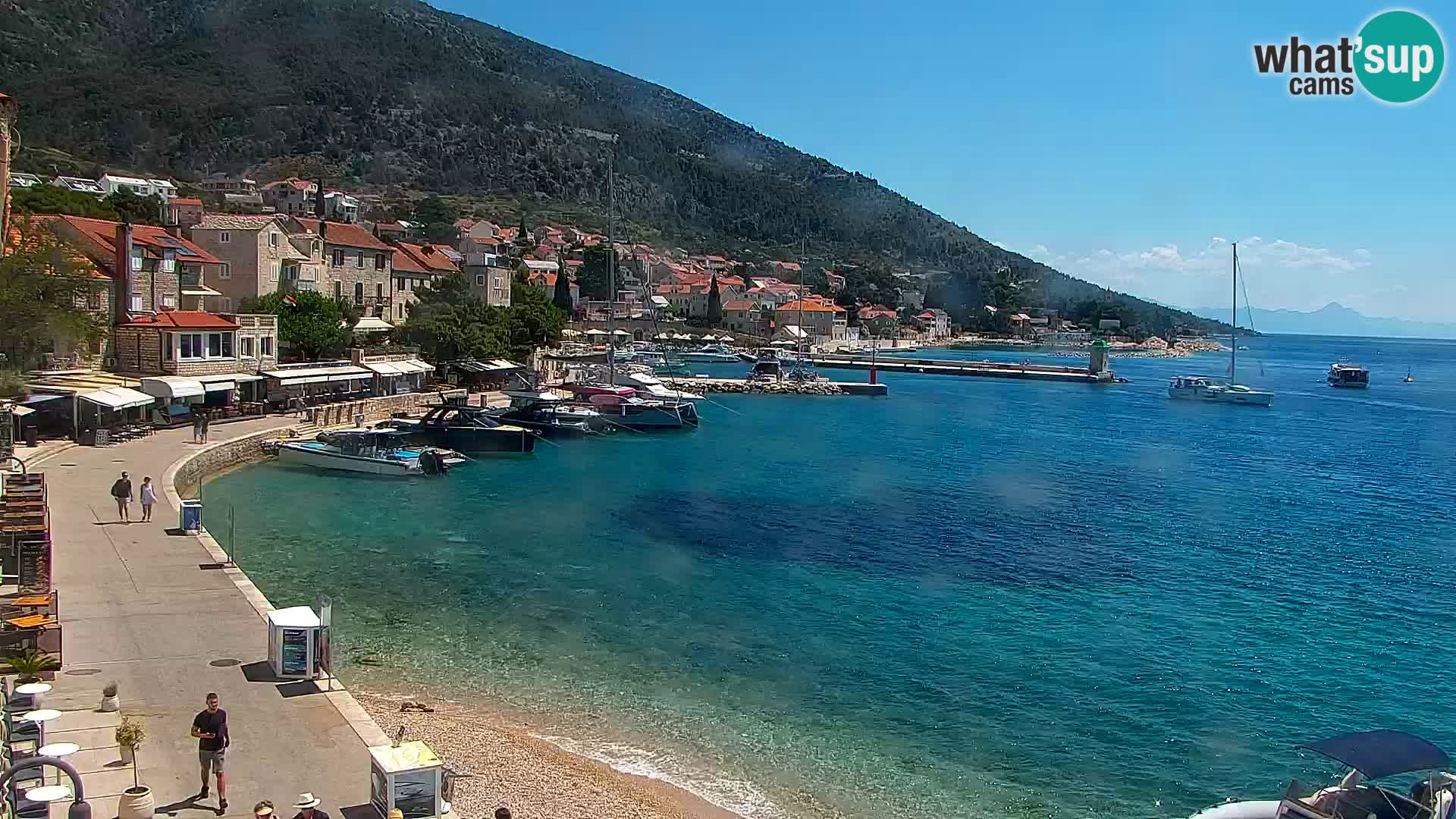Webcam Bol Centre-Ville & Marina – Vue en direct depuis Bol, île de Brač