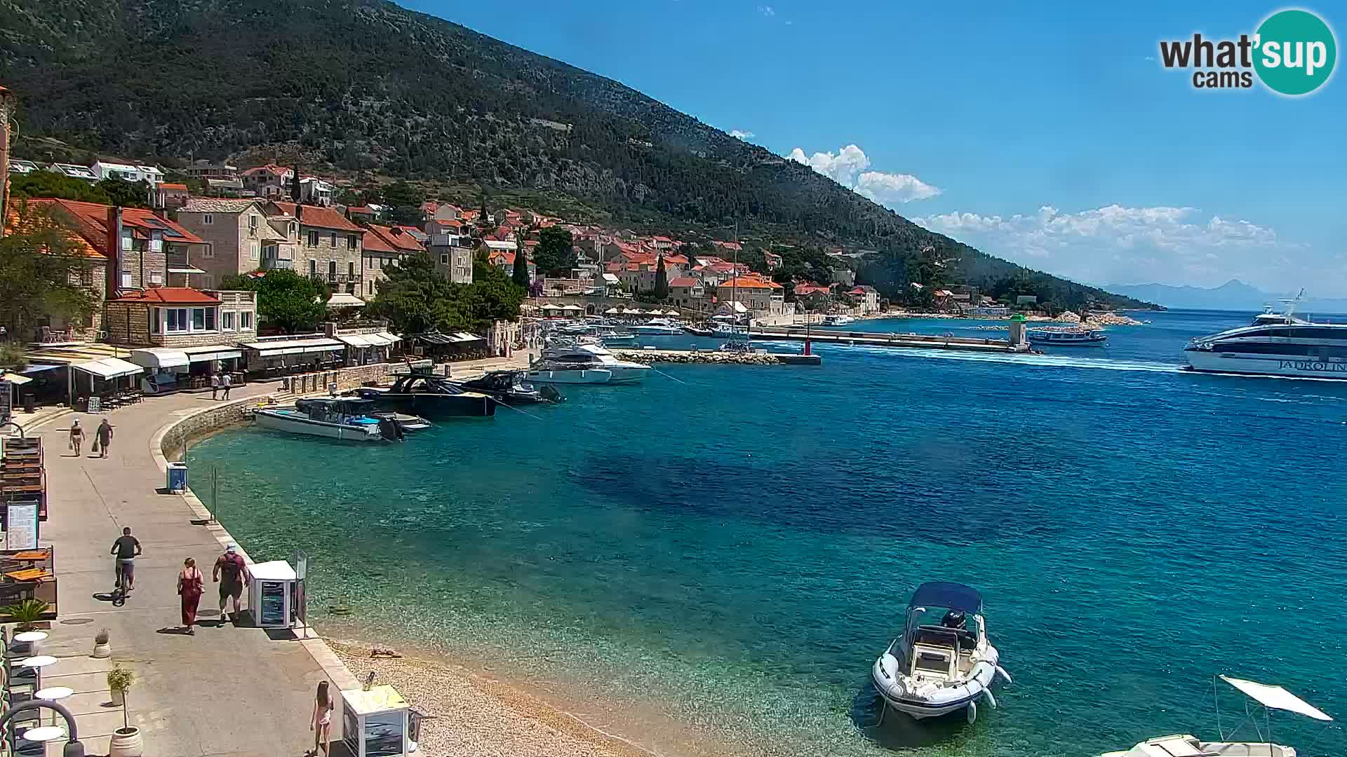 Webcam Bol centre-ville & marina – Vue en direct depuis Bol, île de Brač