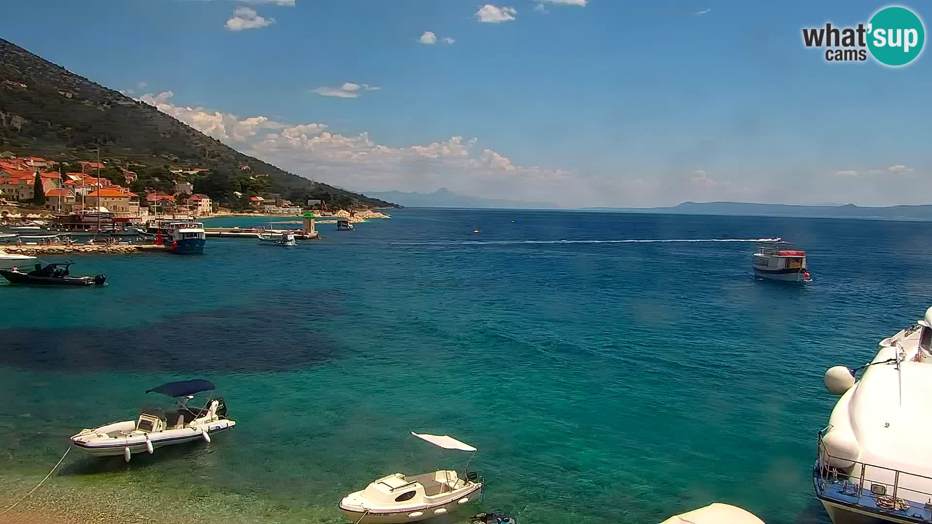 Spletna kamera Bol – Center mesta in marina v živo