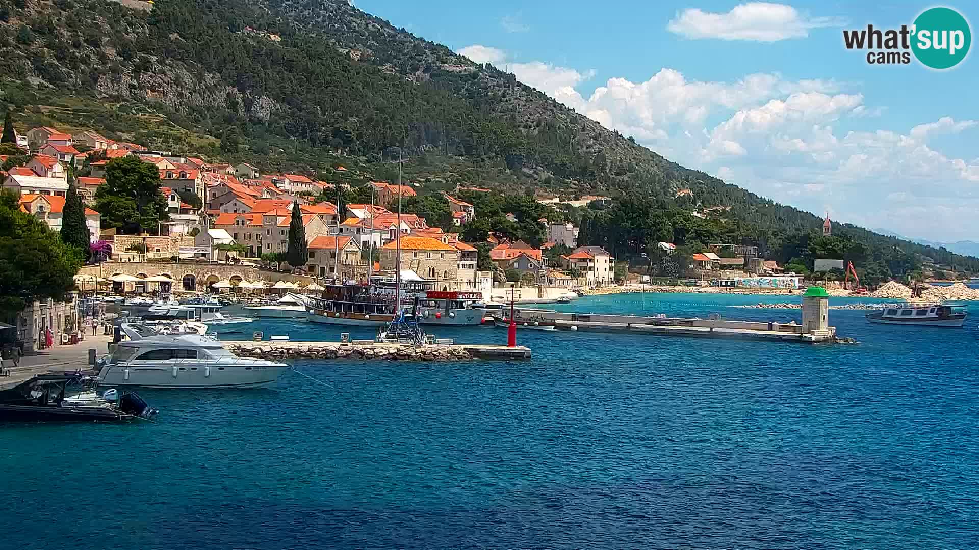 Webcam Bol Centre-Ville & Marina – Vue en direct depuis Bol, île de Brač