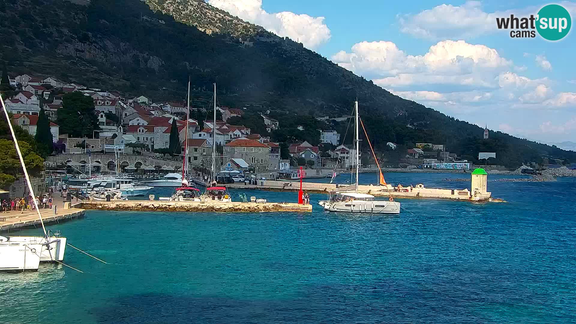 Webcam Bol centre-ville & marina – Vue en direct depuis Bol, île de Brač