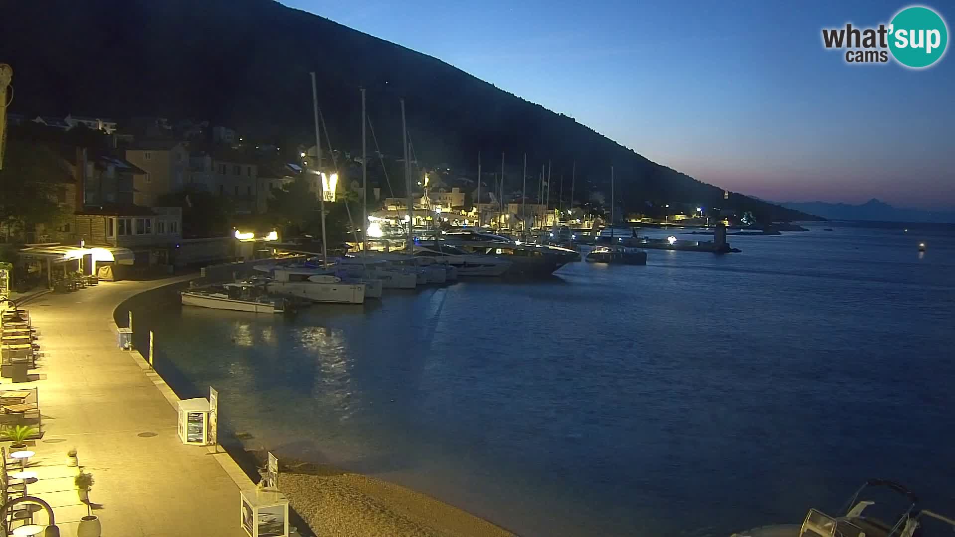 Webcam Bol Centre-Ville & Marina – Vue en direct depuis Bol, île de Brač