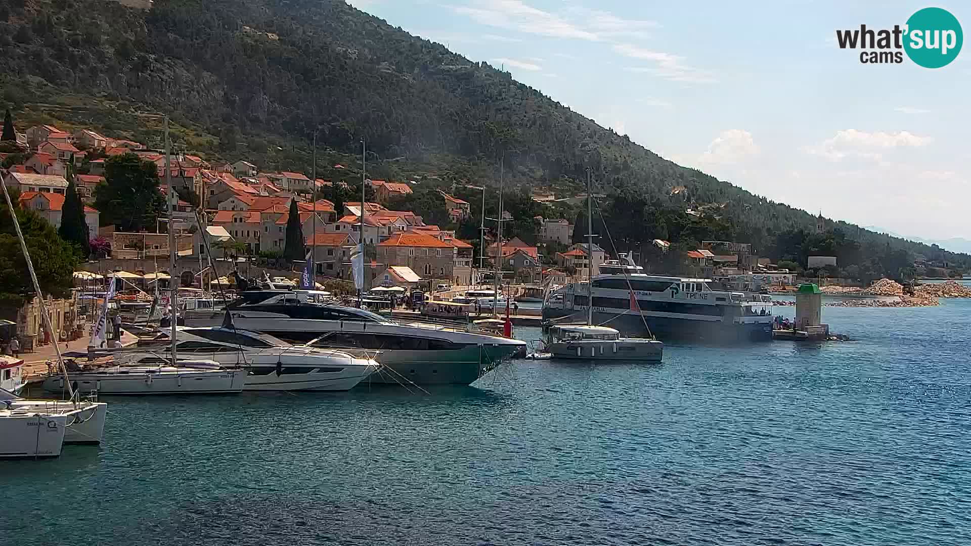 Webcam Bol Centre-Ville & Marina – Vue en direct depuis Bol, île de Brač