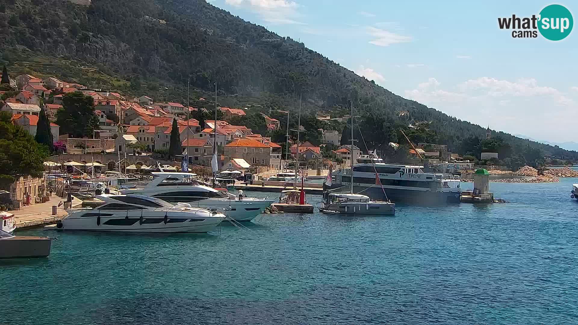 Webcam Bol centre-ville & marina – Vue en direct depuis Bol, île de Brač