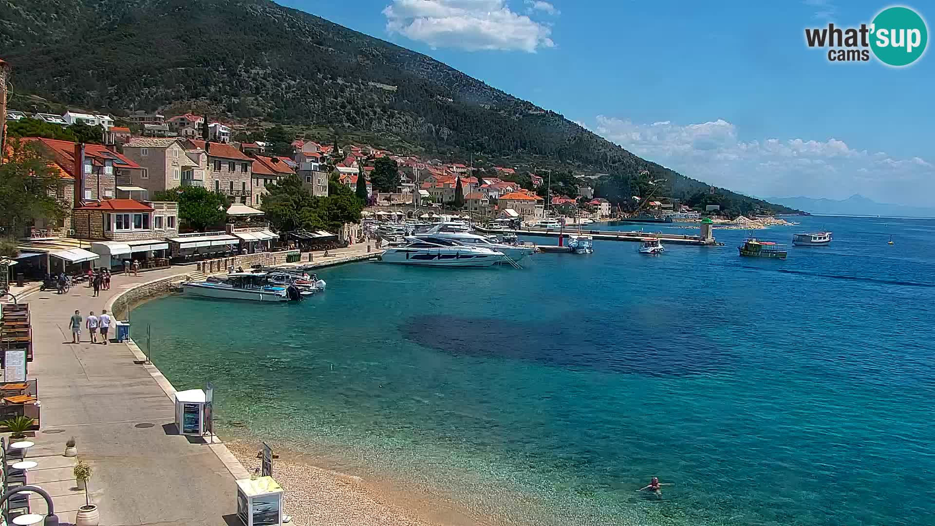 Webcam Bol Hafen & Ortszentrum – Liveblick aus Bol auf der Insel Brač