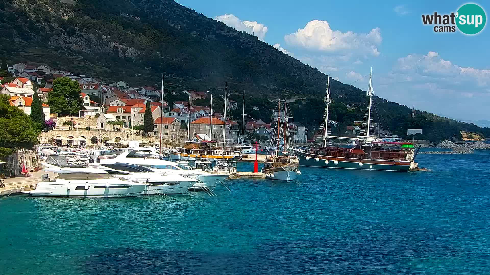 Webcam Bol Hafen & Ortszentrum – Liveblick aus Bol auf der Insel Brač