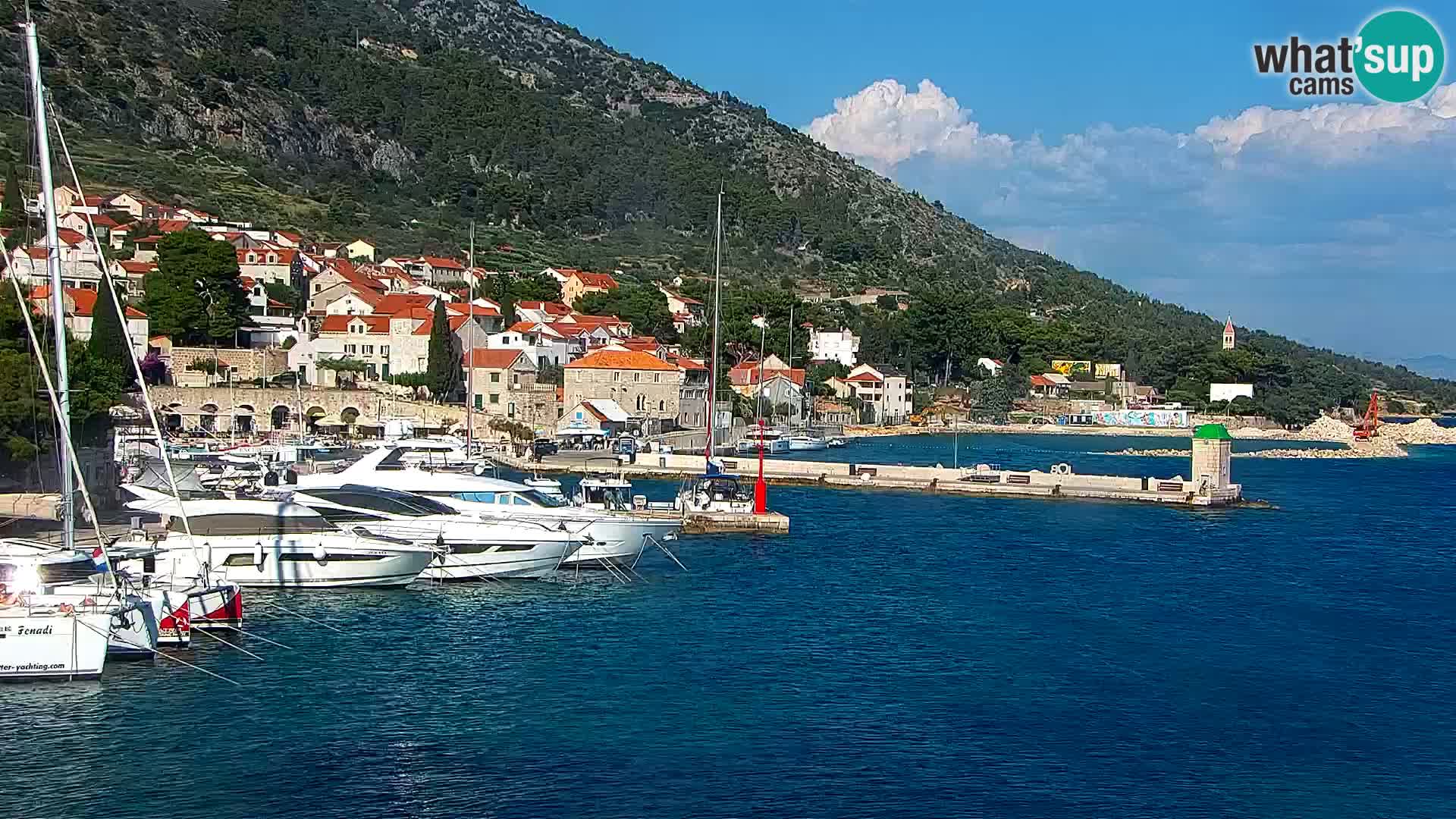 Webcam Bol Centre-Ville & Marina – Vue en direct depuis Bol, île de Brač