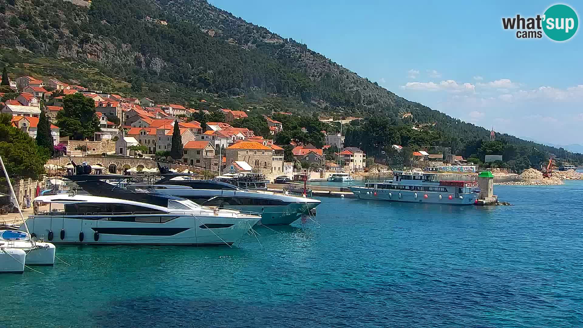 Webcam Bol Centre-Ville & Marina – Vue en direct depuis Bol, île de Brač