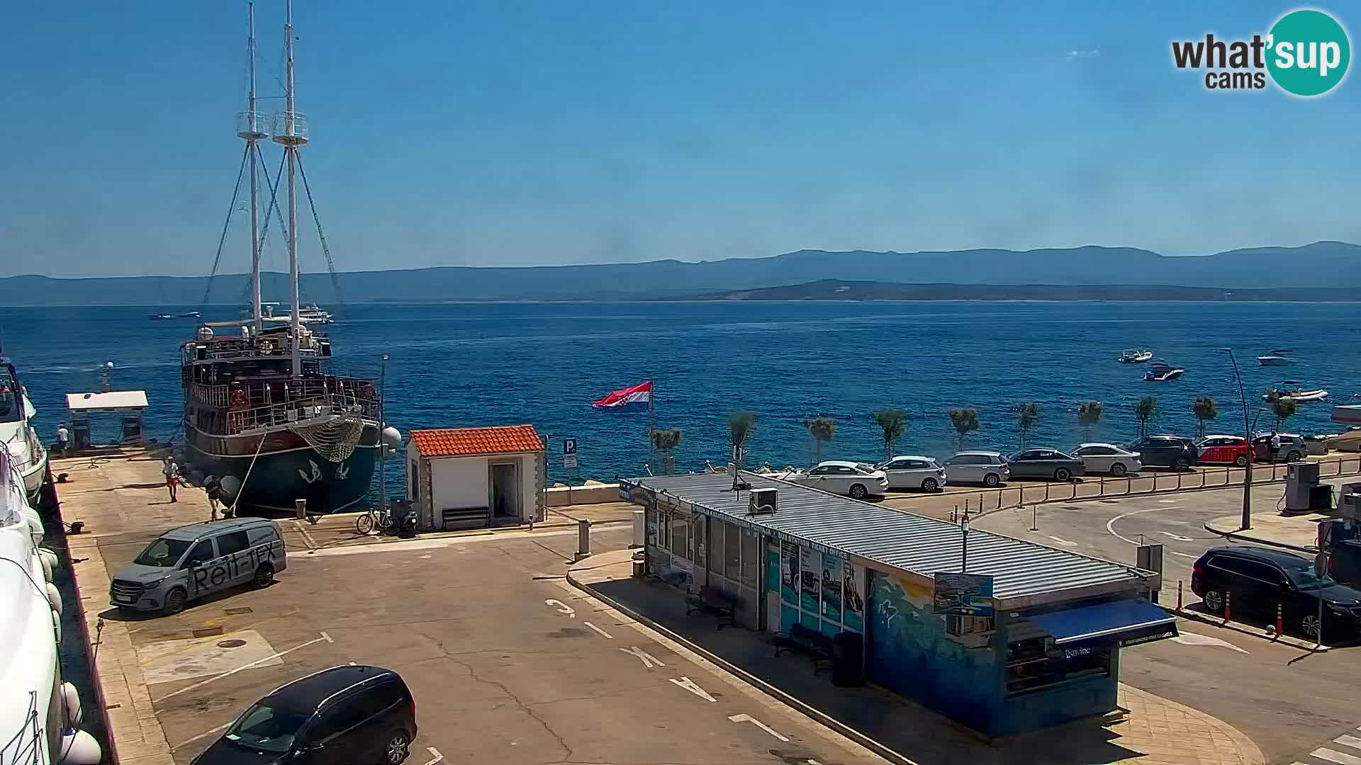 Webcam Bol centre-ville & marina – Vue en direct depuis Bol, île de Brač