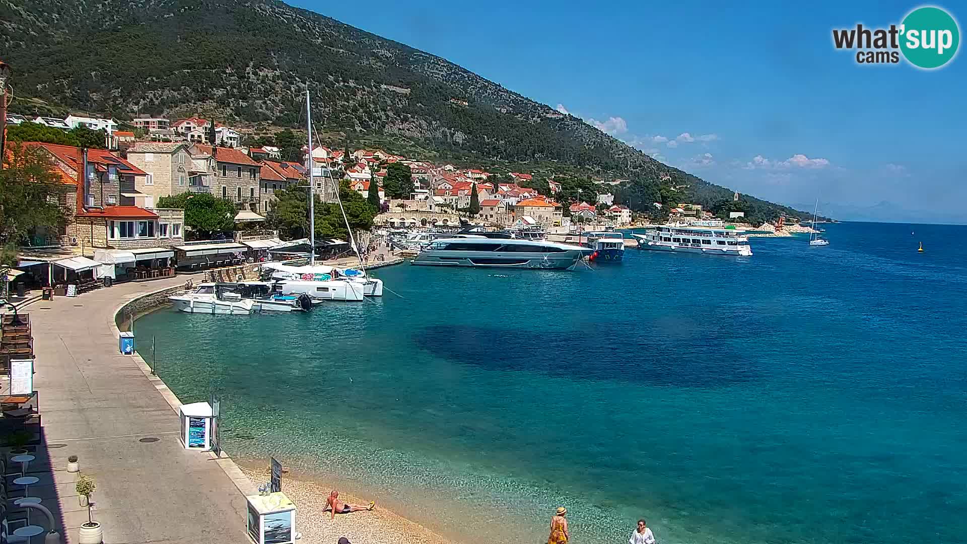 Webcam Bol centre-ville & marina – Vue en direct depuis Bol, île de Brač
