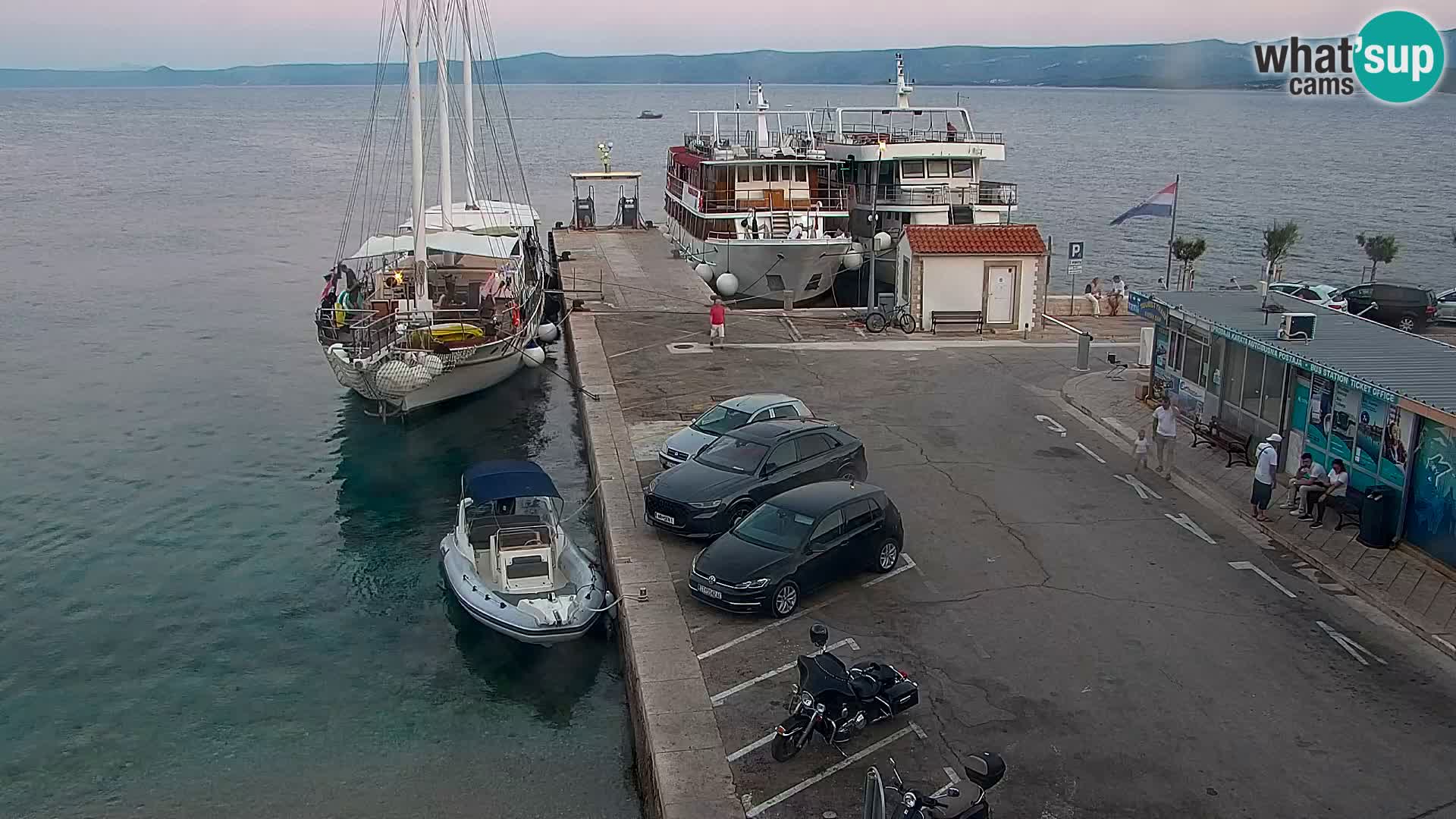 Webcam Bol centre-ville & marina – Vue en direct depuis Bol, île de Brač