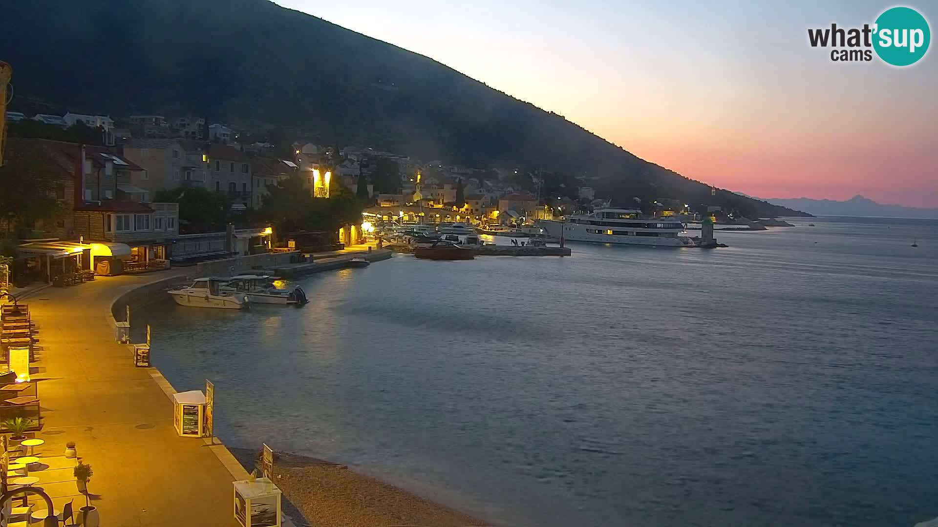 Webcam Bol Centre-Ville & Marina – Vue en direct depuis Bol, île de Brač