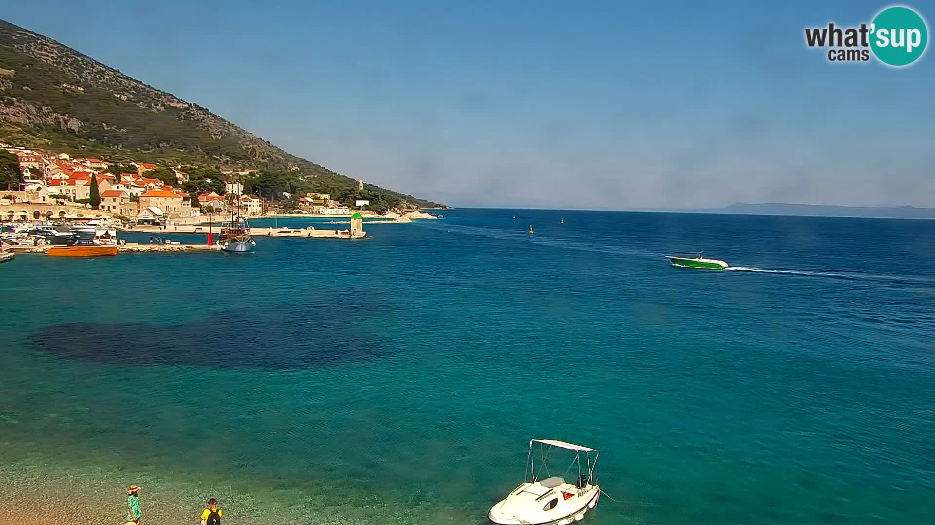 Webcam Bol Centro e Marina – Vista live dal porto di Bol