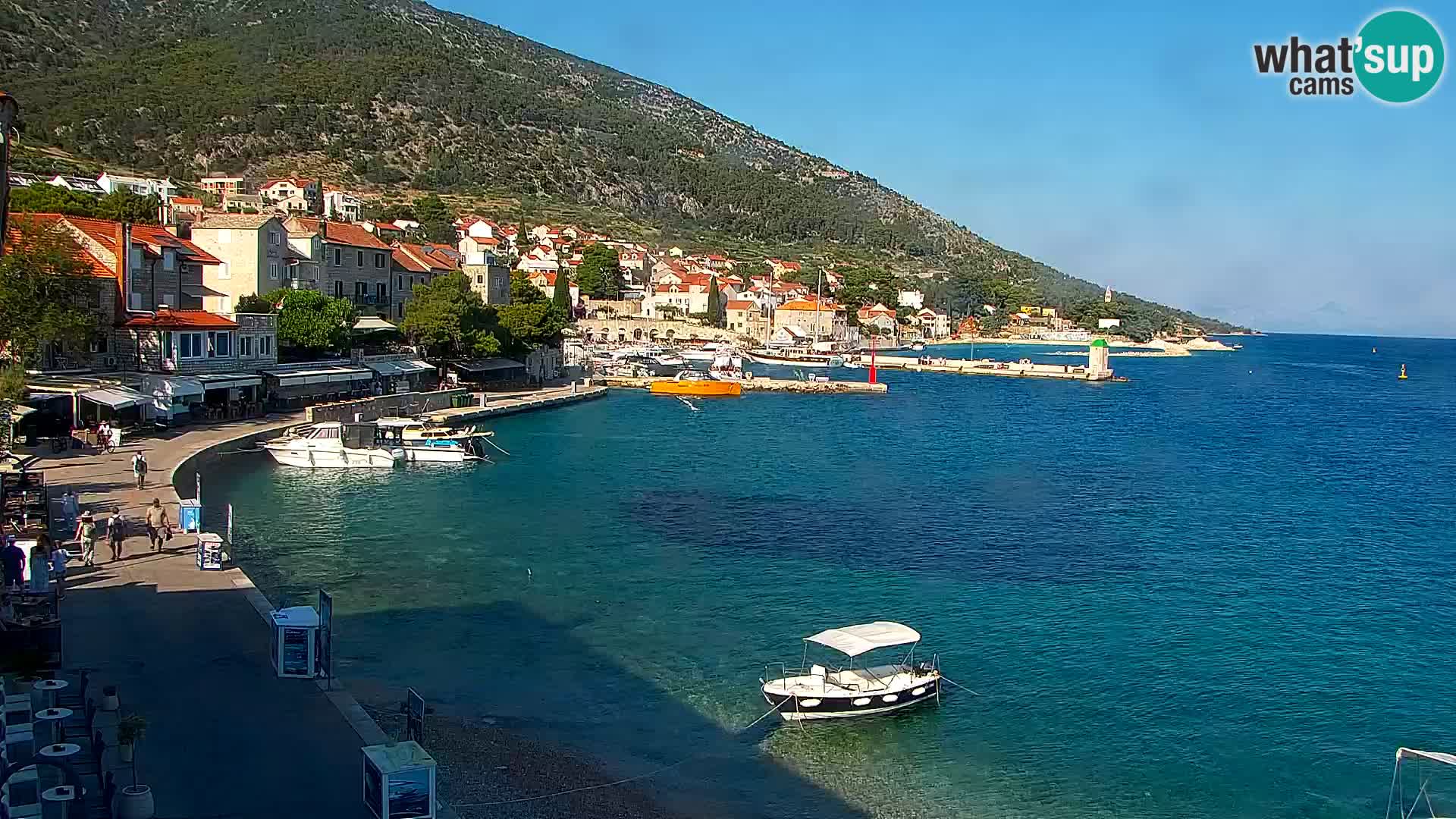 Webcam Bol Centro e Marina – Vista live dal porto di Bol