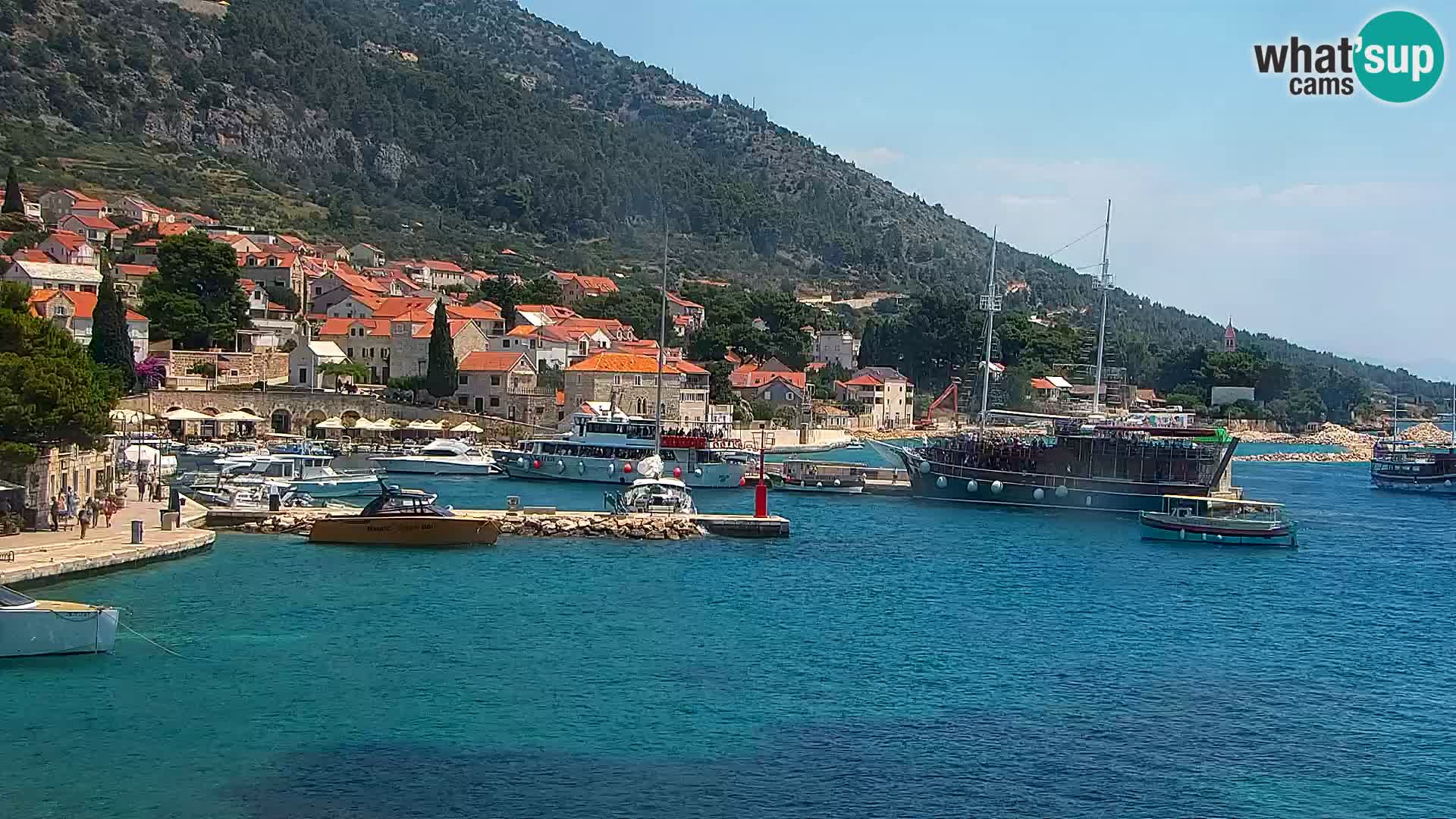 Webcam Bol Hafen & Ortszentrum – Liveblick aus Bol auf der Insel Brač
