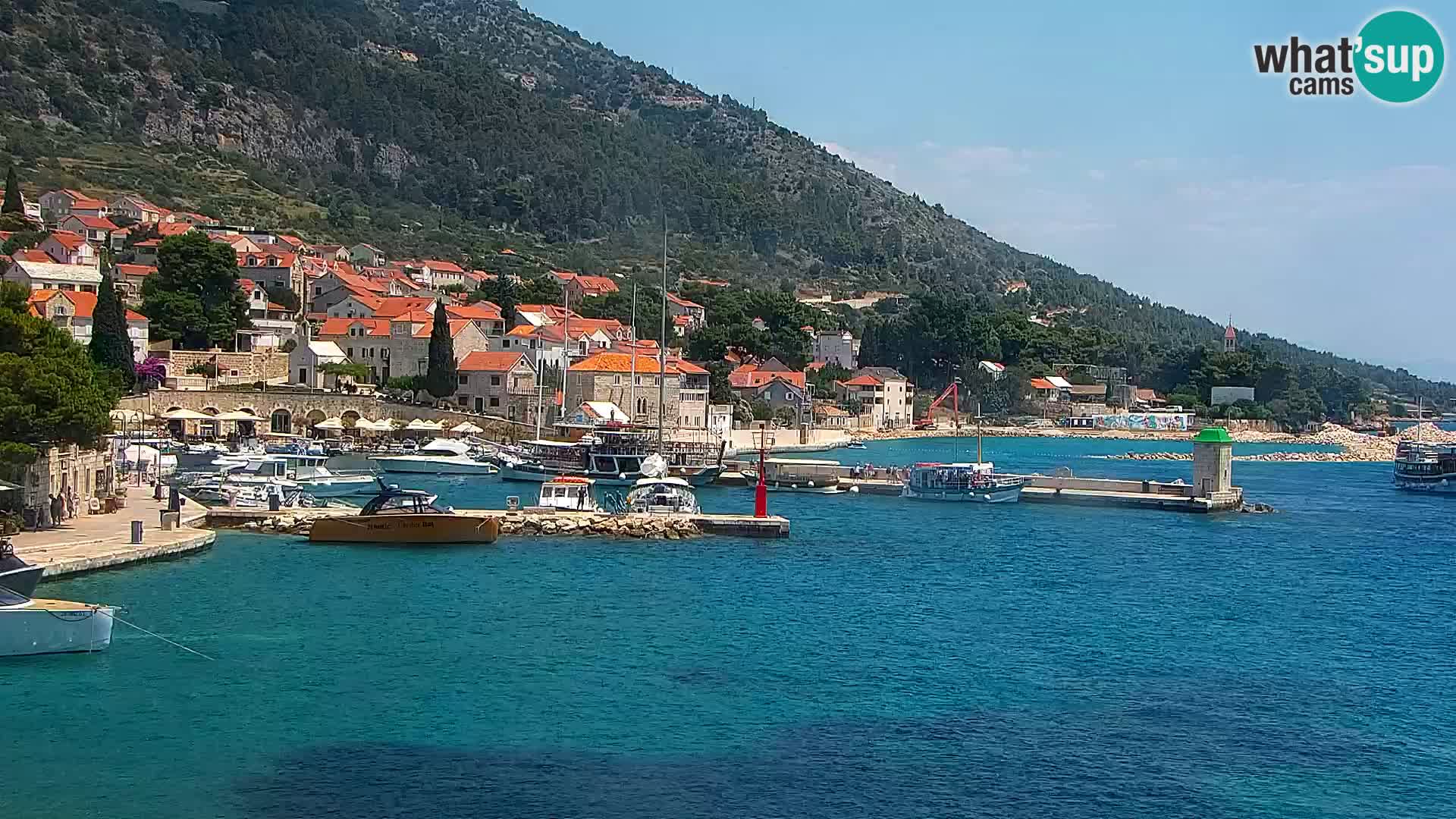 Webcam Bol centre-ville & marina – Vue en direct depuis Bol, île de Brač